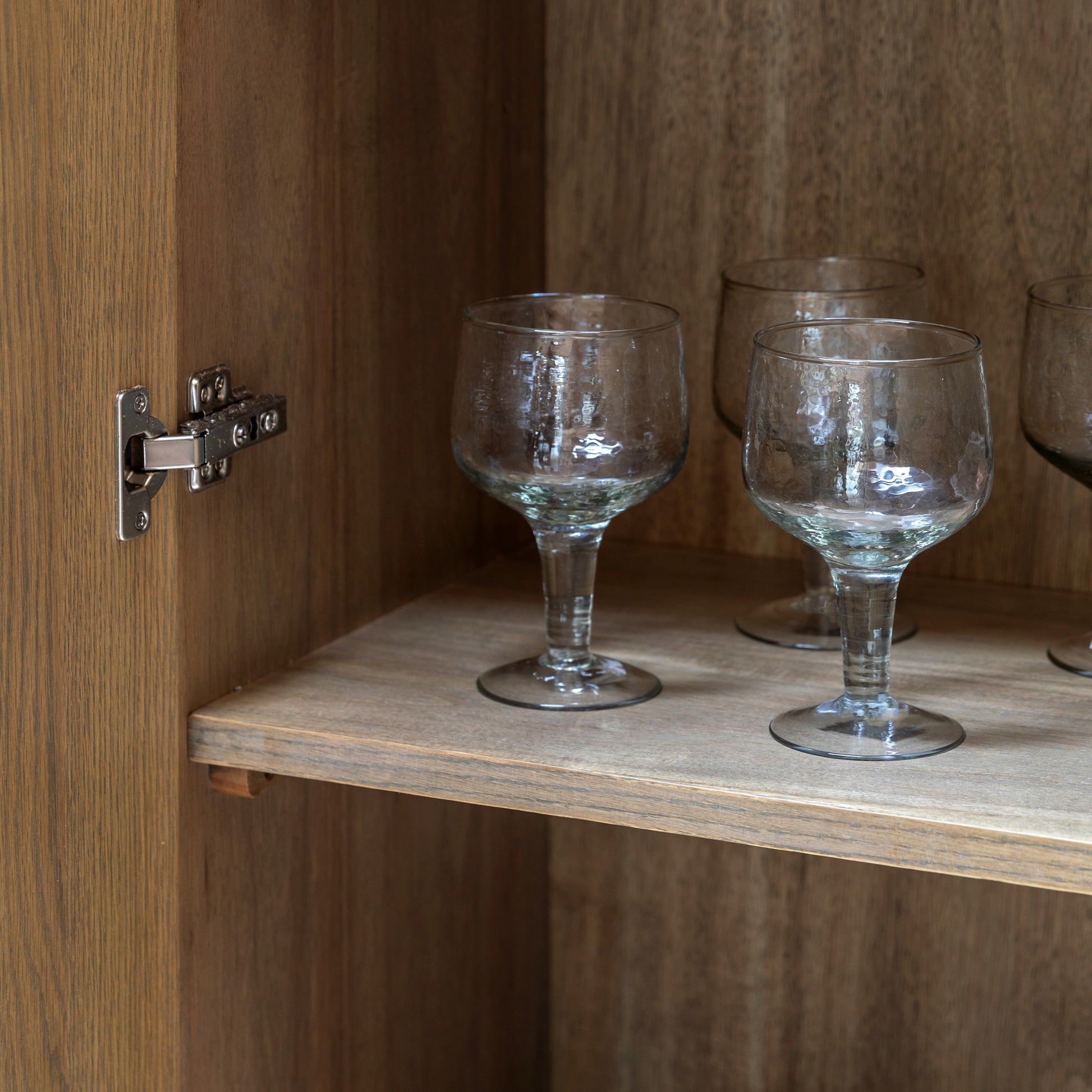 Panelled 2 Door Cocktail Cabinet Smoked