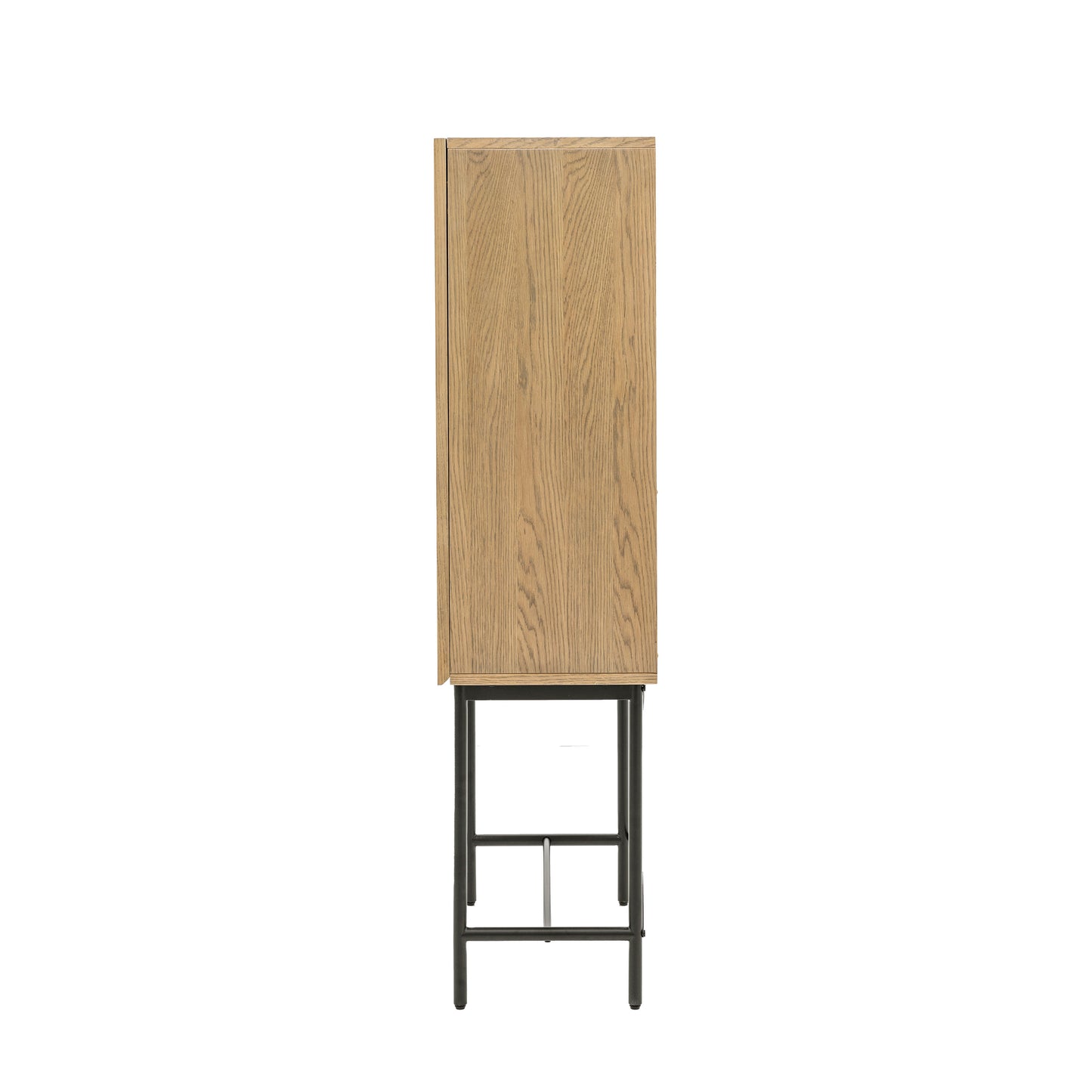 Panelled 2 Door Cocktail Cabinet Smoked