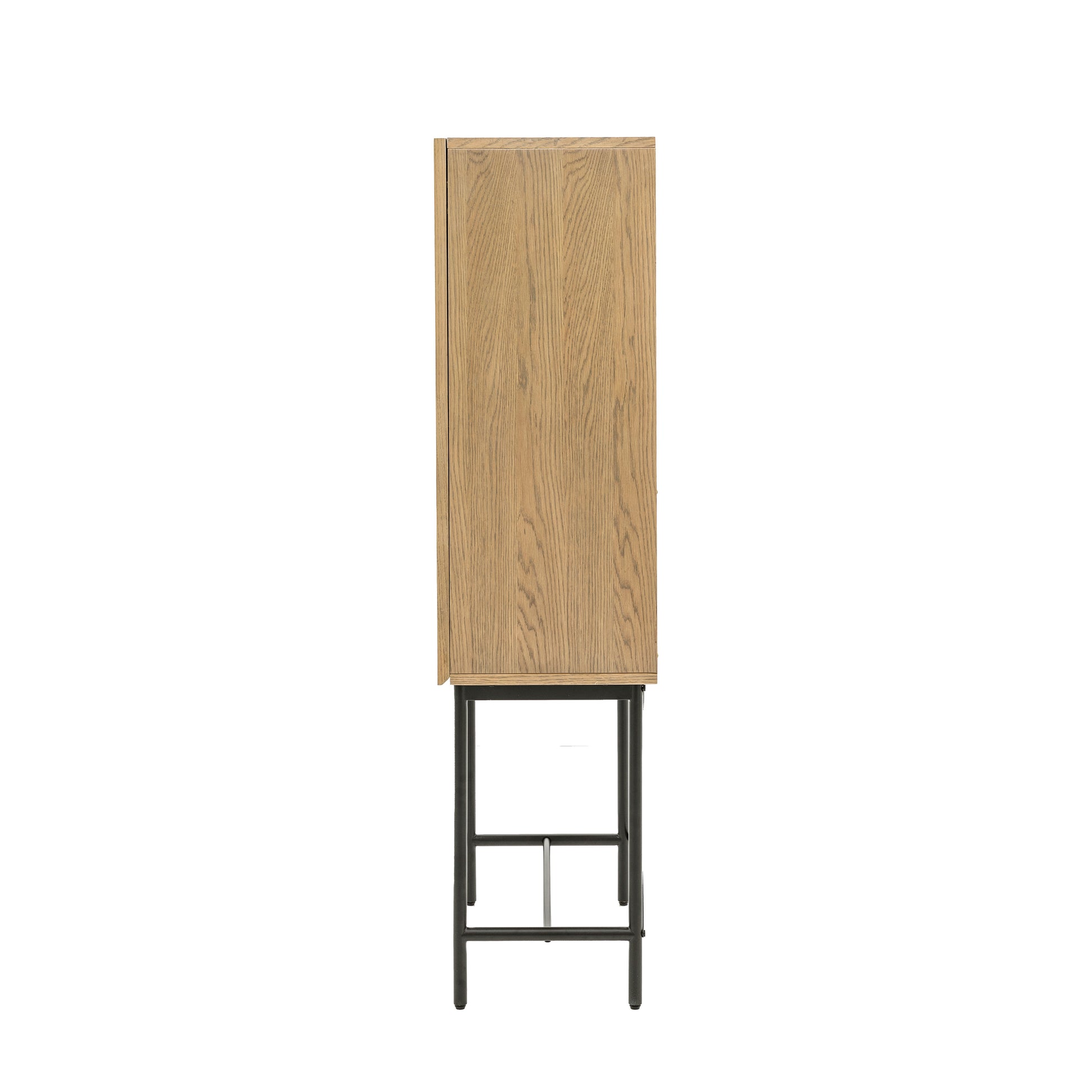 Panelled 2 Door Cocktail Cabinet Smoked