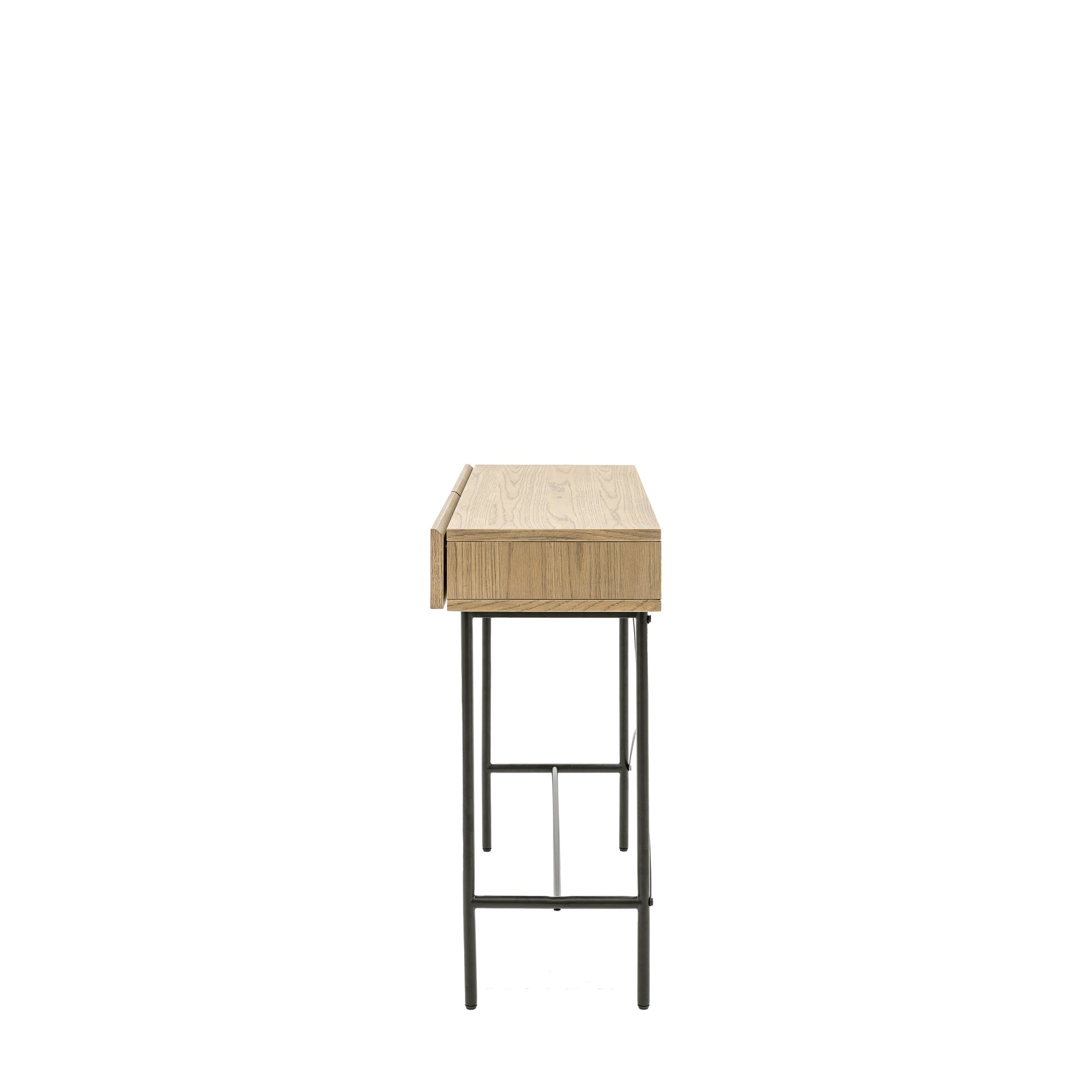 Panelled 2 Drawer Console Smoked