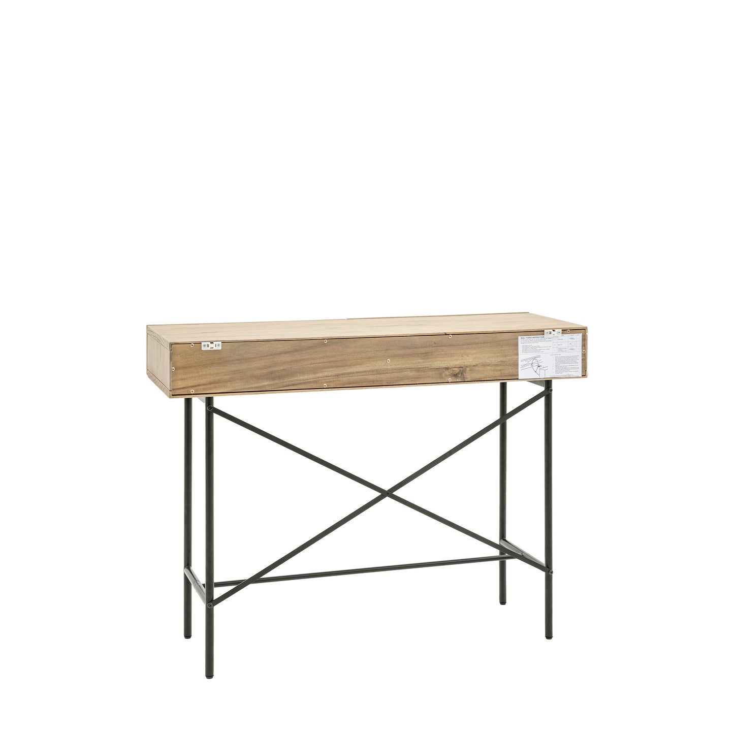 Panelled 2 Drawer Console Smoked