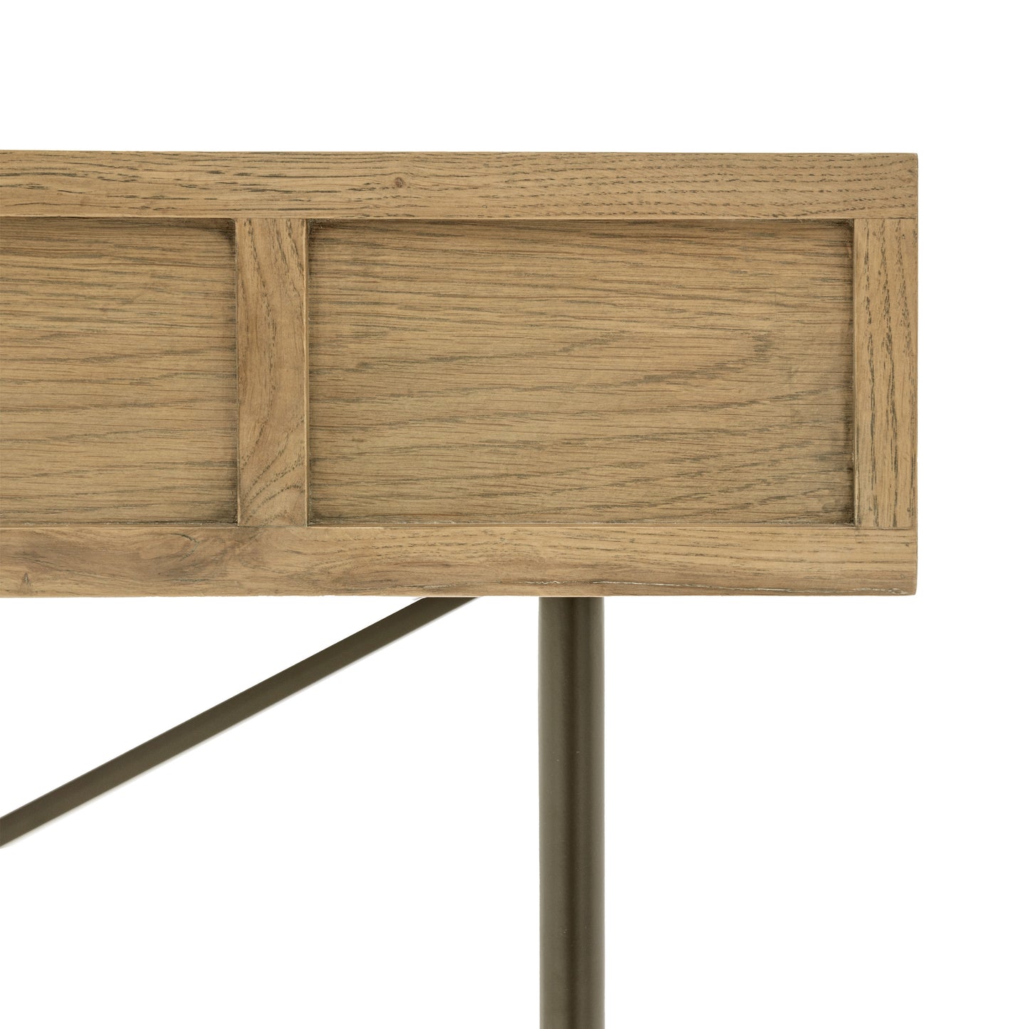 Panelled 2 Drawer Console Smoked