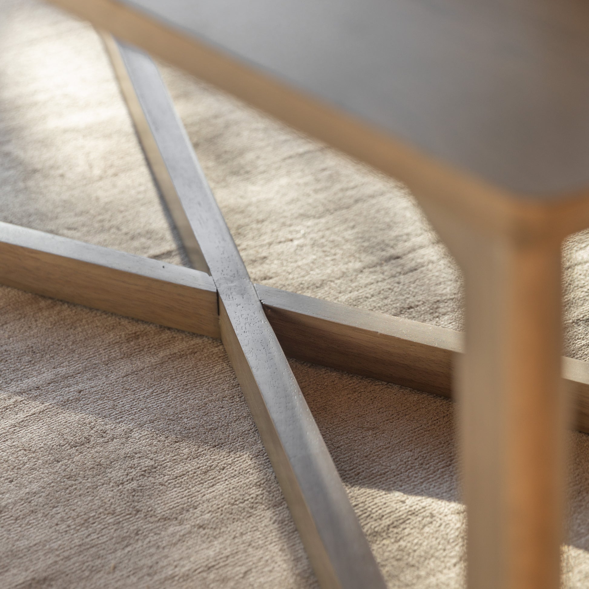 Panelled Coffee Table Smoked