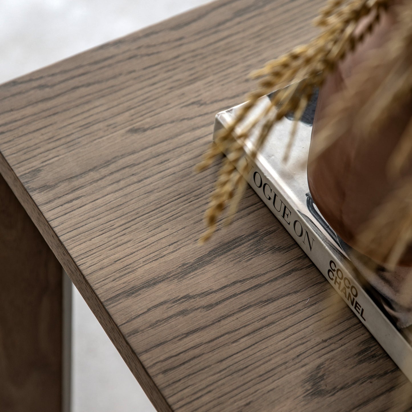 Panelled Side Table Smoked
