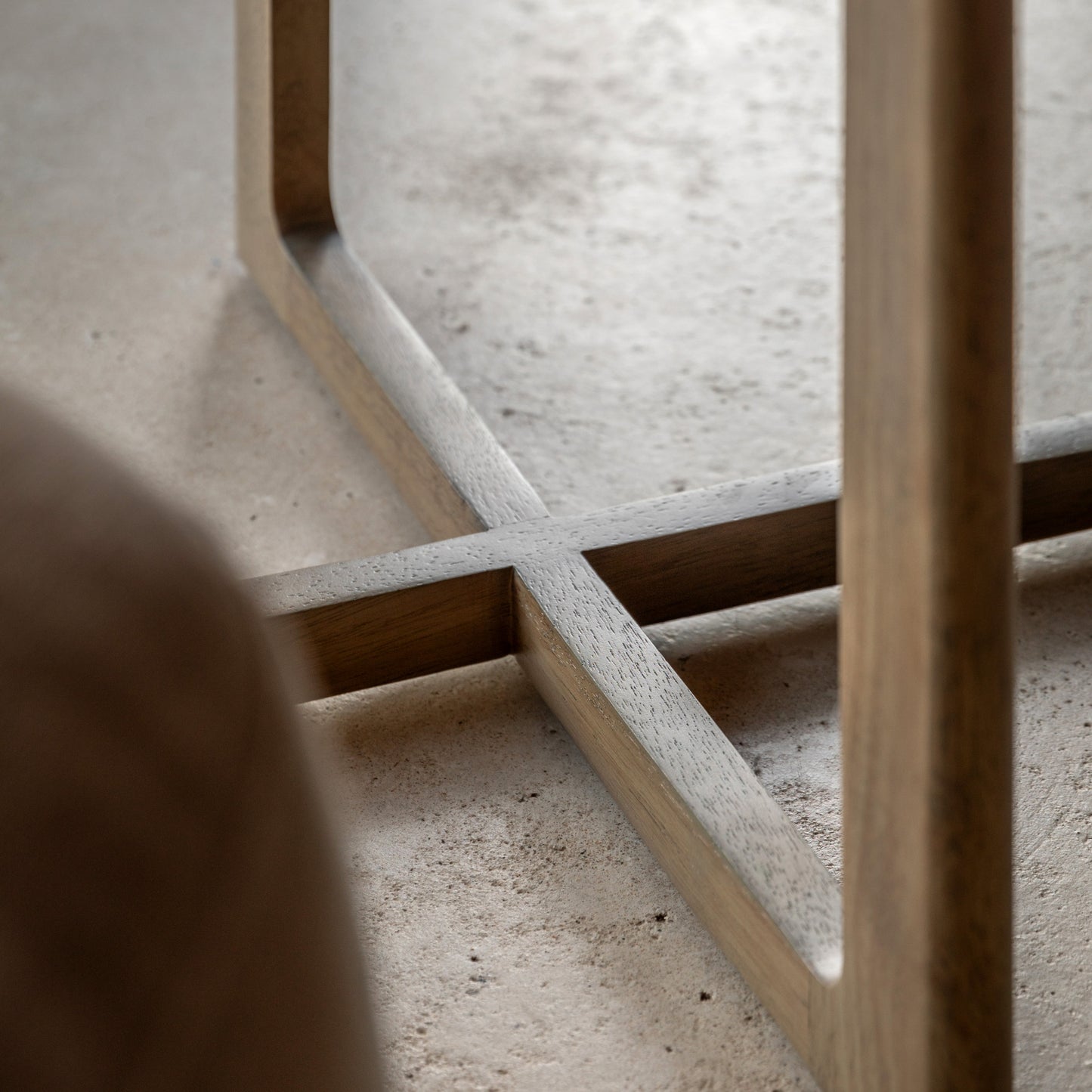 Panelled Side Table Smoked