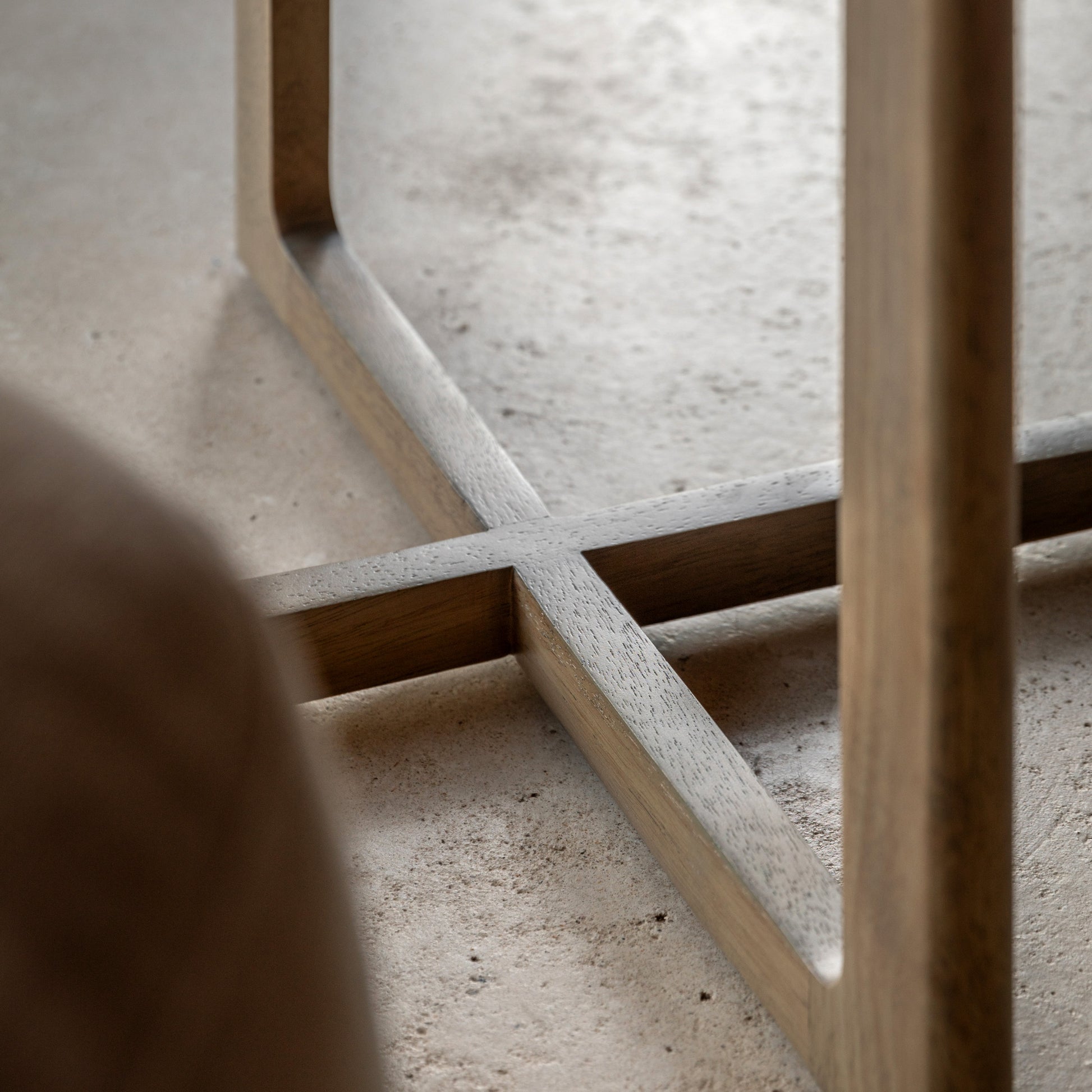 Panelled Side Table Smoked