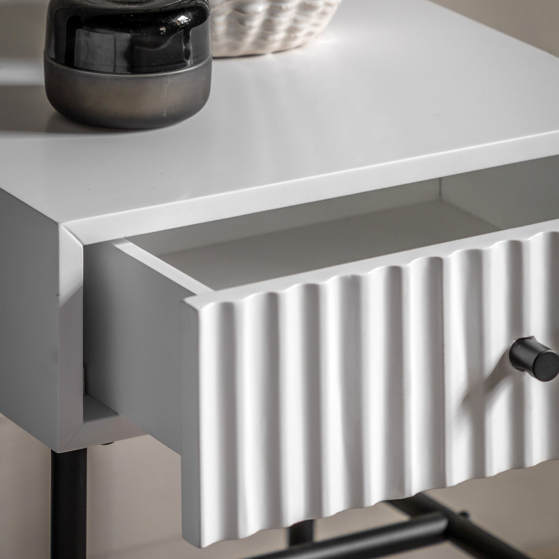 Buckhurst 1 Drawer Bedside White