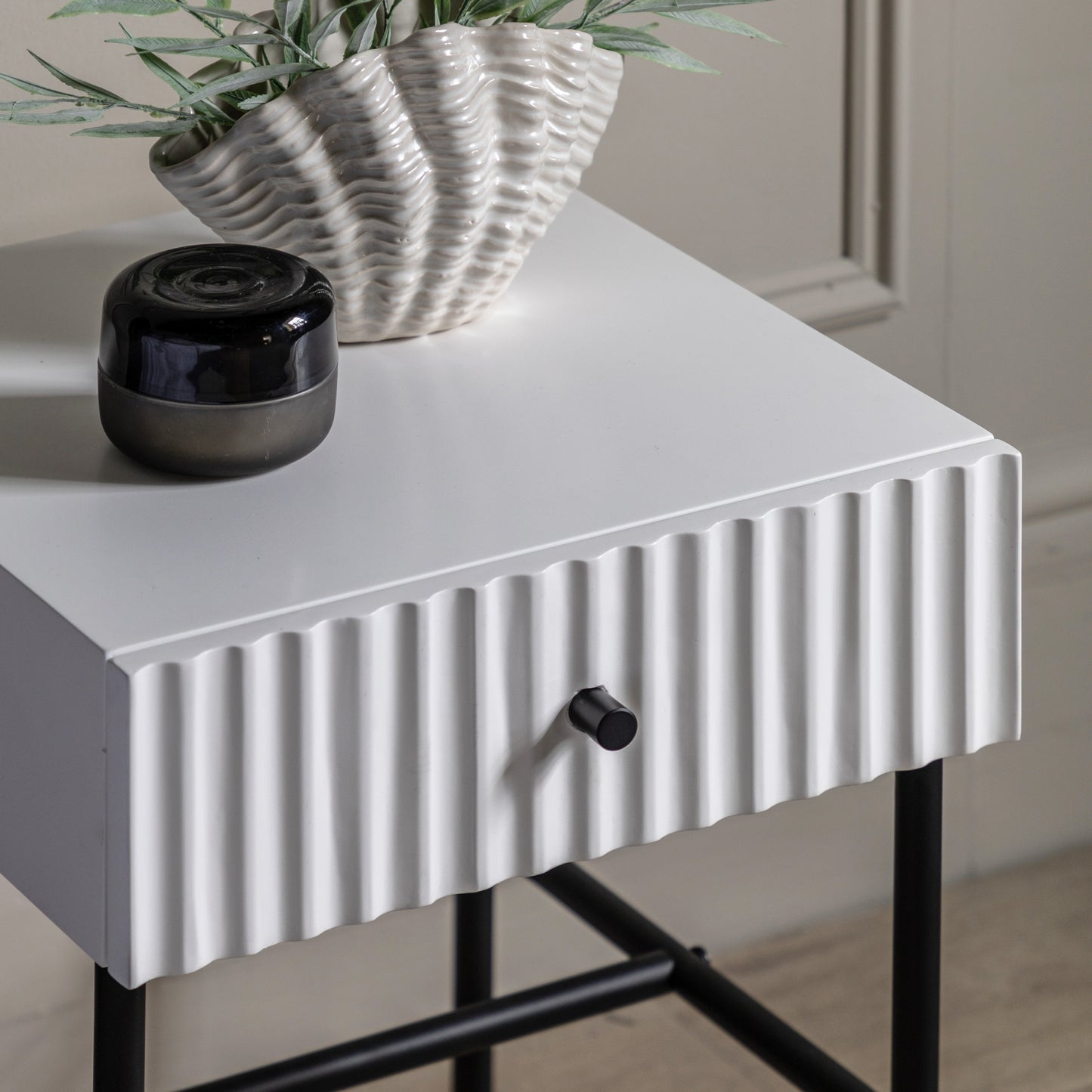 Buckhurst 1 Drawer Bedside White