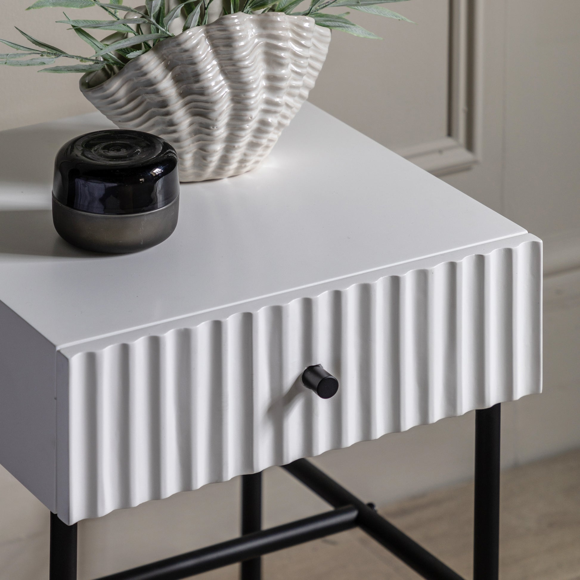 Buckhurst 1 Drawer Bedside White