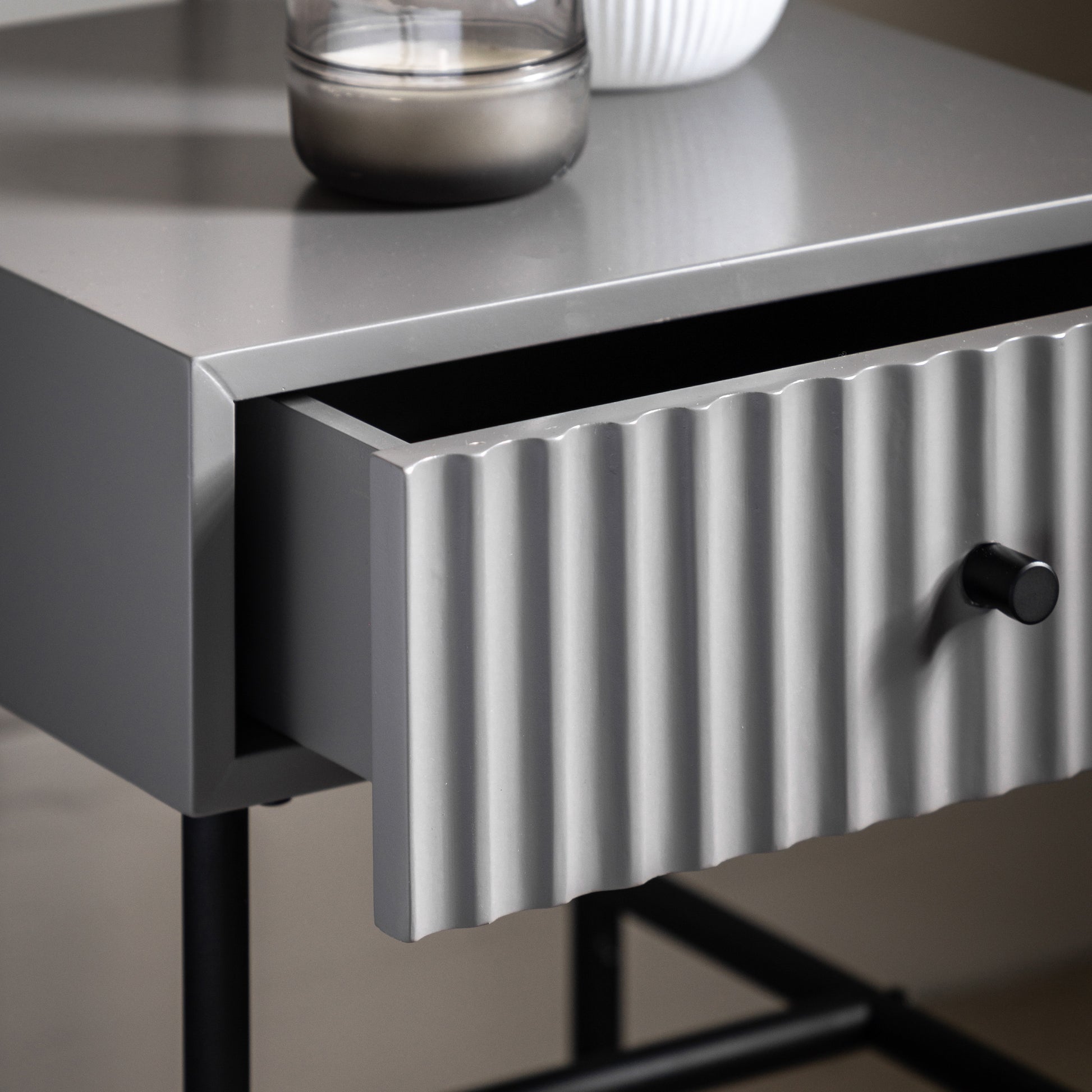 Buckhurst 1 Drawer Bedside Grey