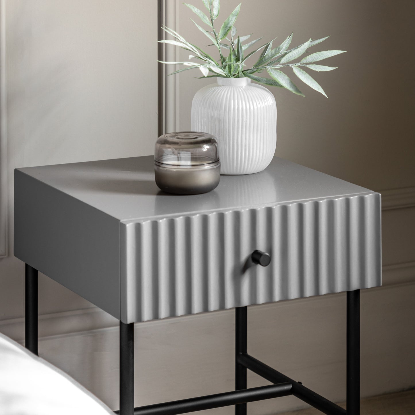 Buckhurst 1 Drawer Bedside Grey