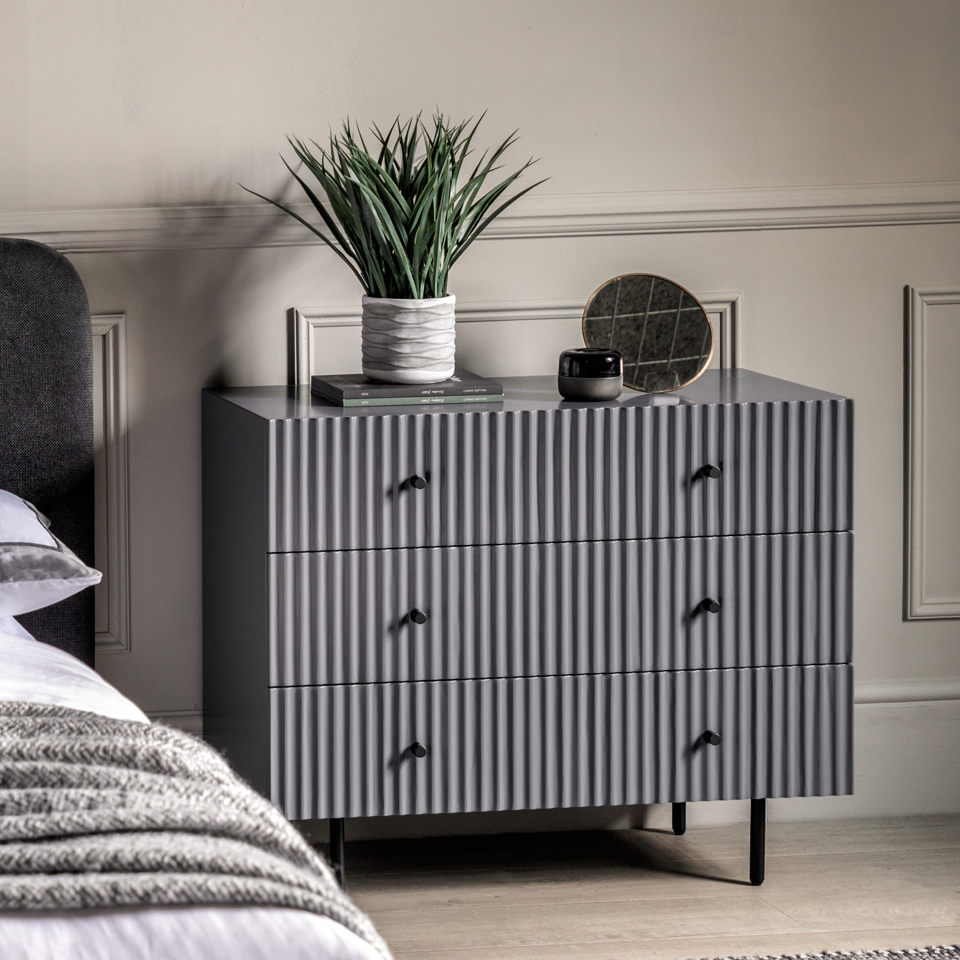 Buckhurst 3 Drawer Chest Grey