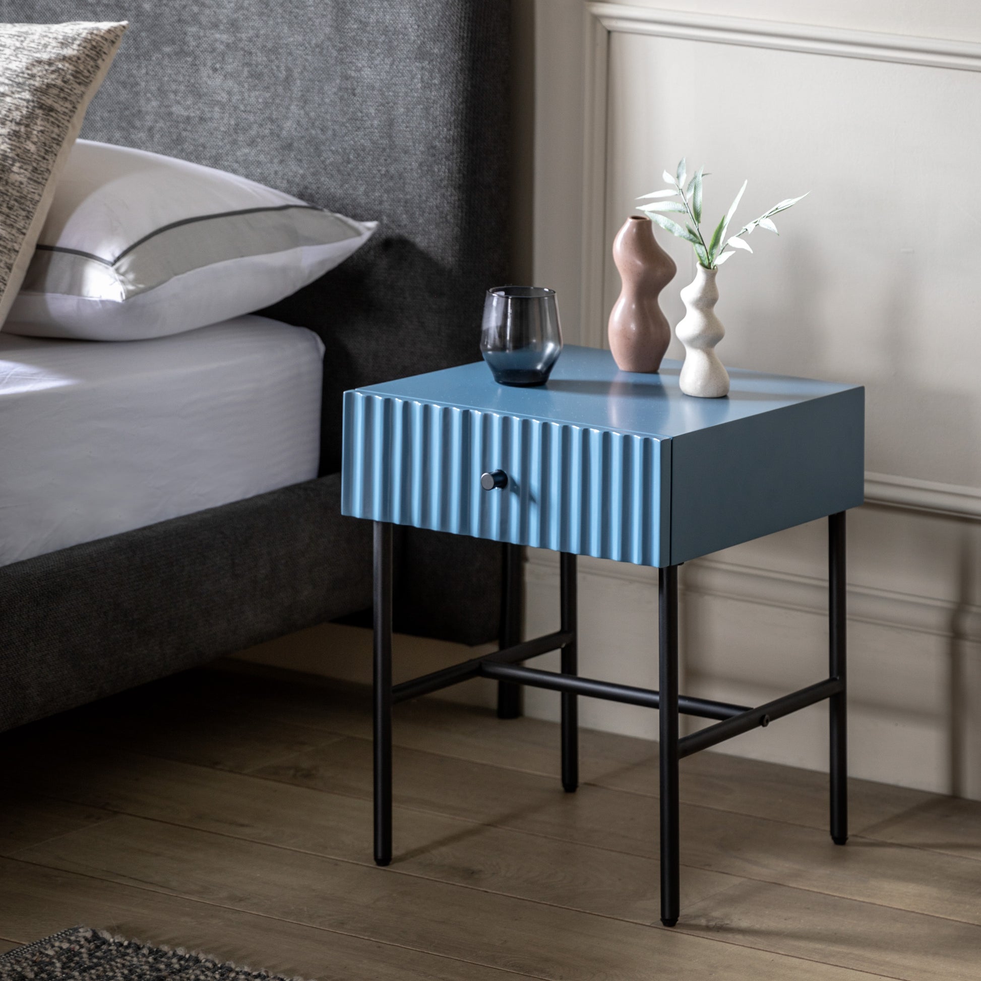 Buckhurst 1 Drawer Bedside Blue
