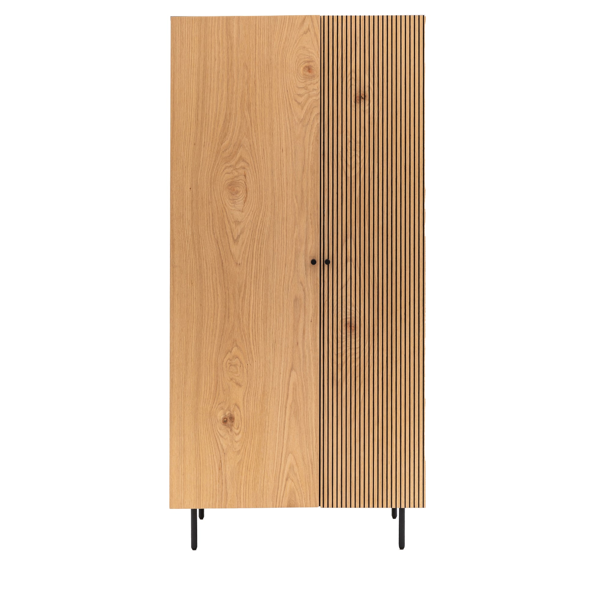 Hyland 2 Door Wardrobe Black / Natural