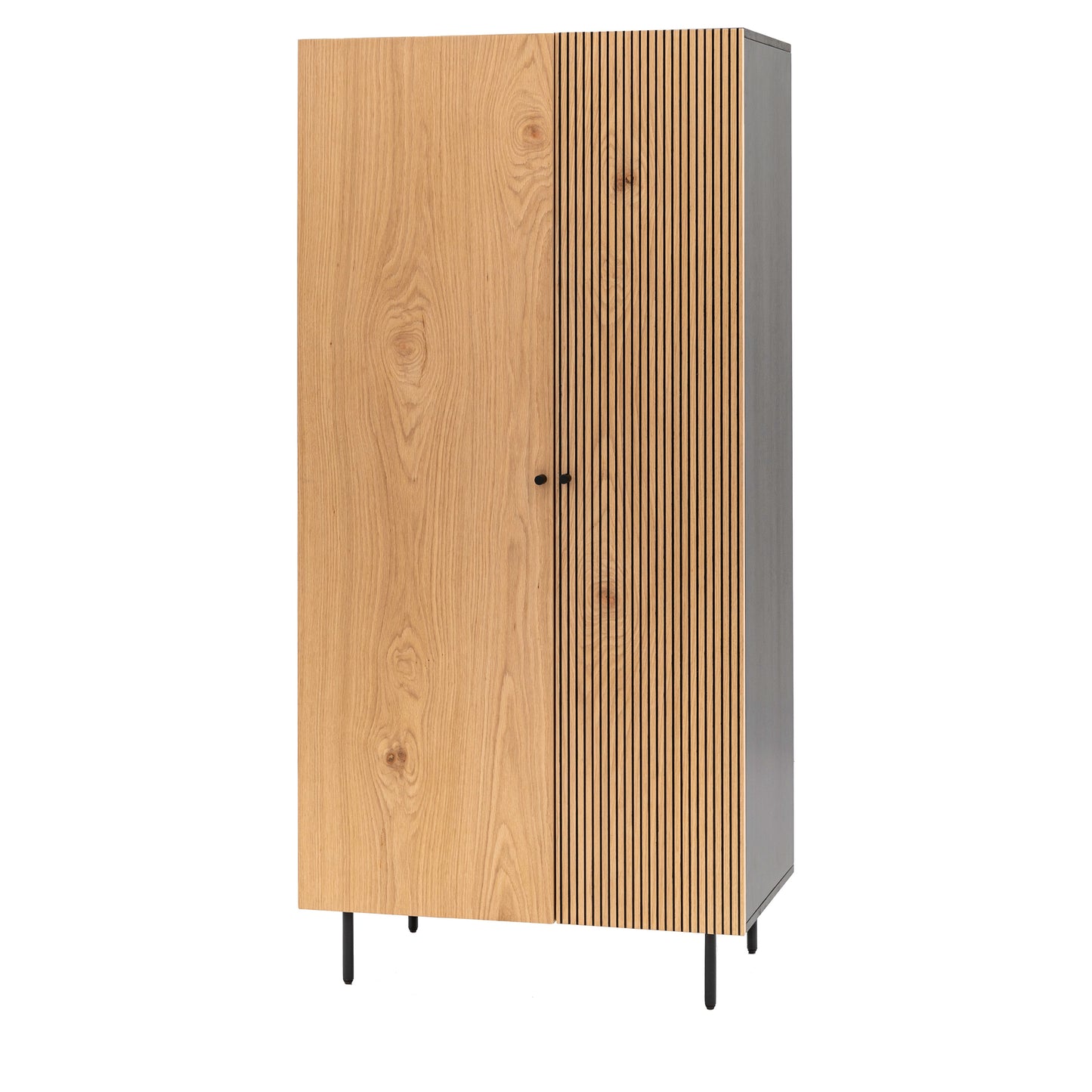 Hyland 2 Door Wardrobe Black / Natural