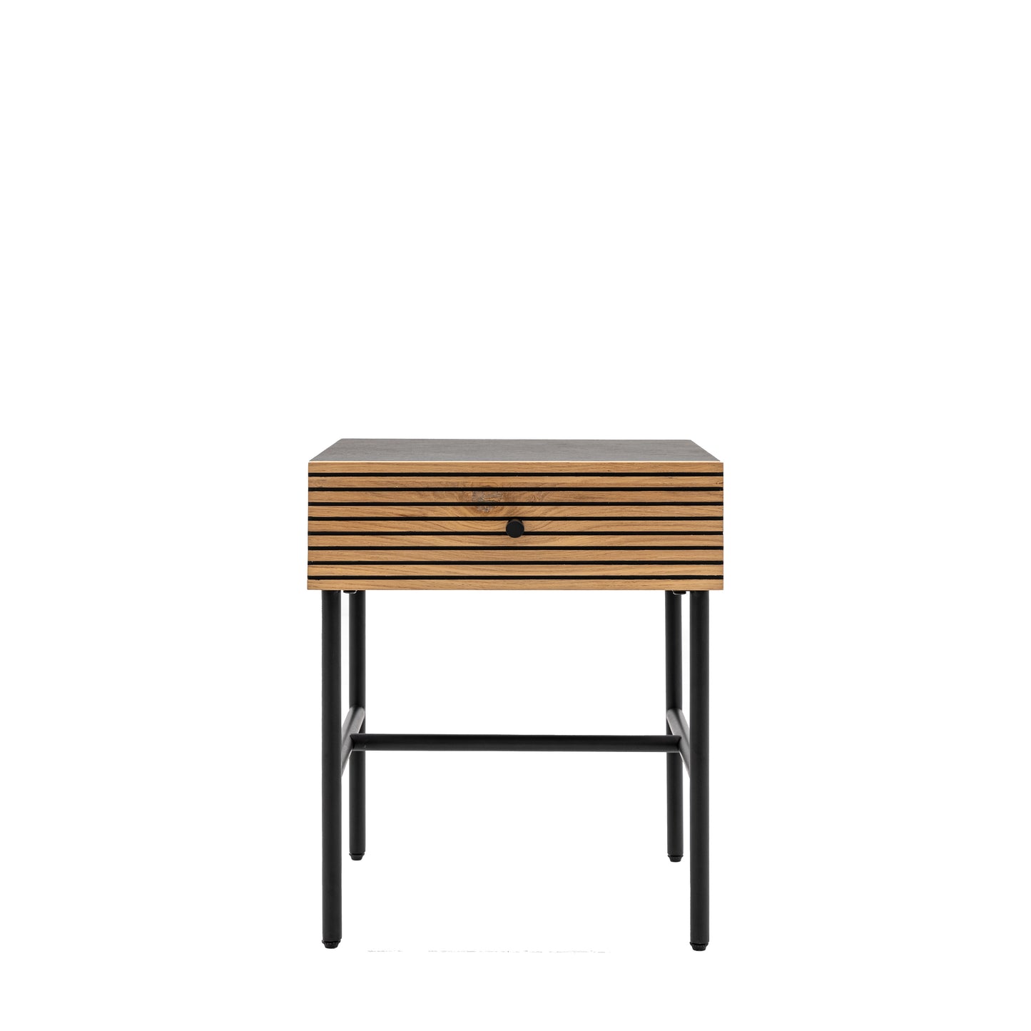 Hyland 1 Drawer Bedside Black / Natural