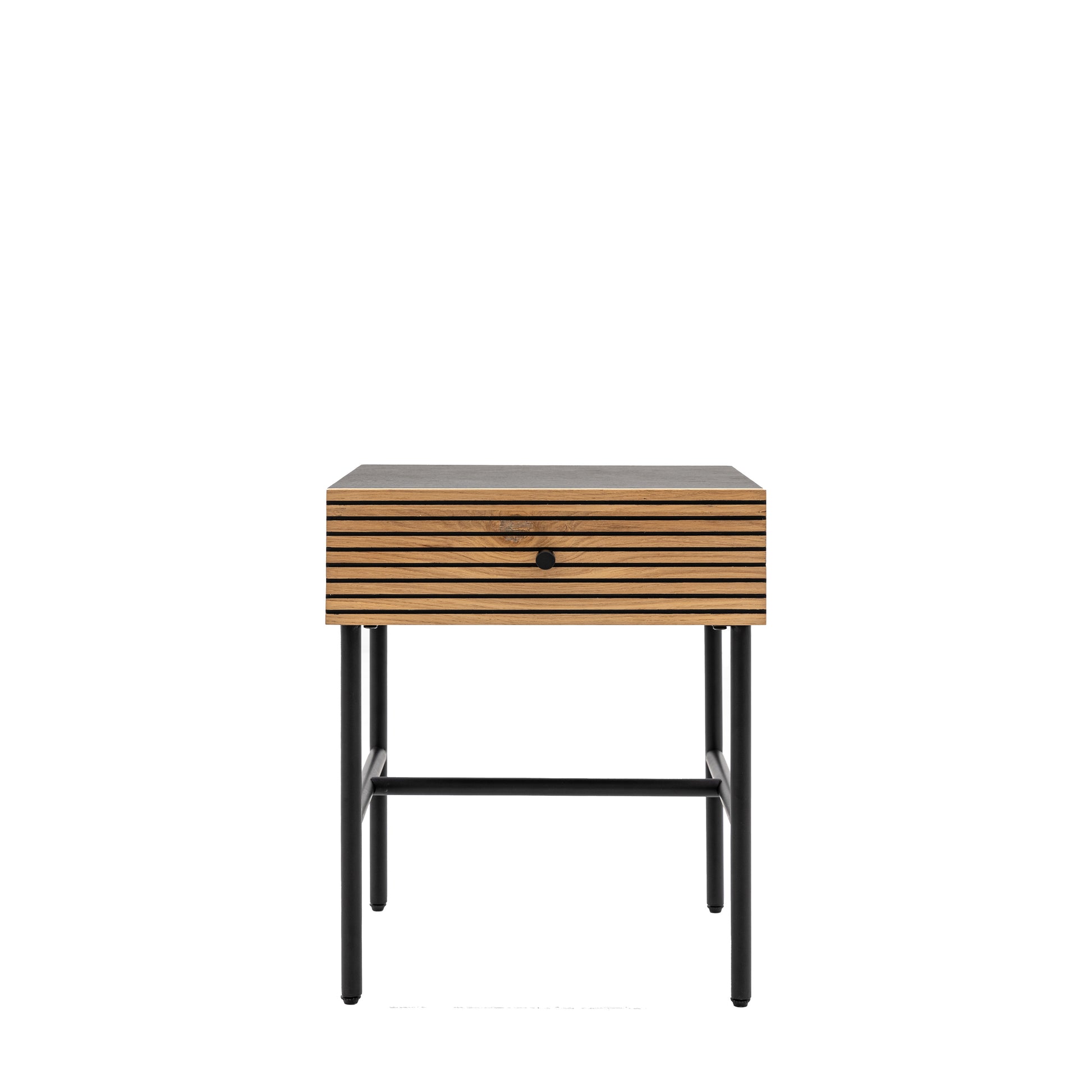 Hyland 1 Drawer Bedside Black / Natural