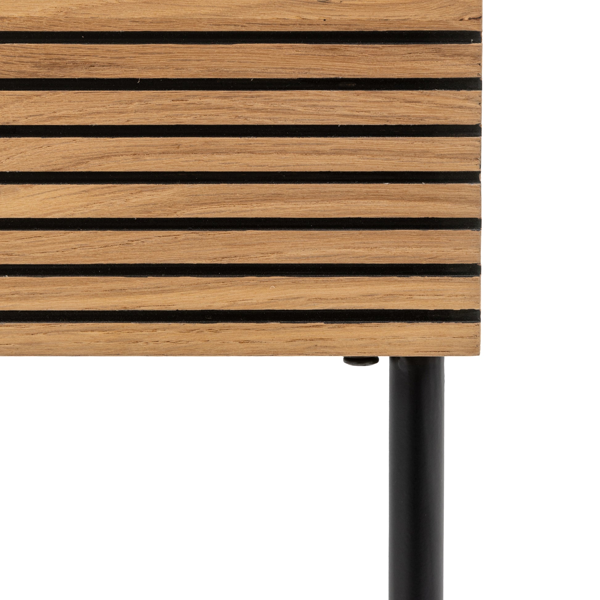 Hyland 1 Drawer Bedside Black / Natural