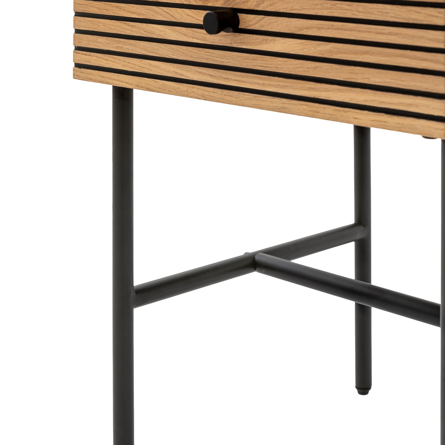 Hyland 1 Drawer Bedside Black / Natural