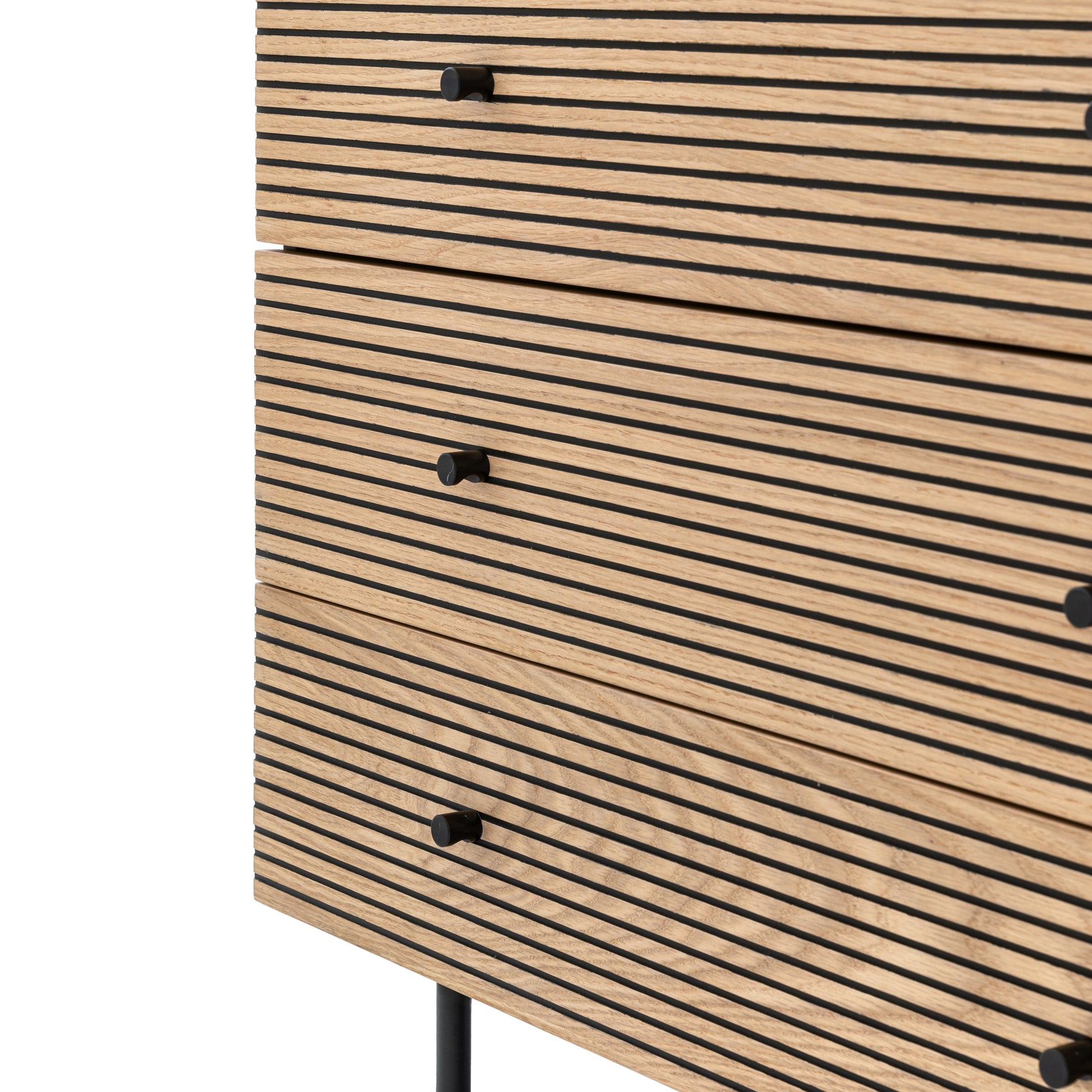 Hyland 3 Drawer Chest Black / Natural