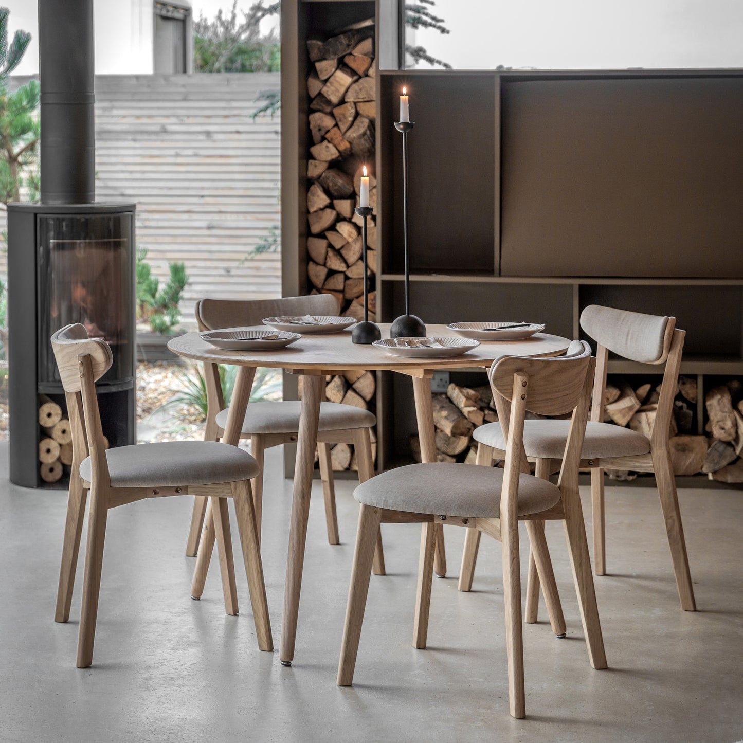 Hatfield Round Dining Table Natural