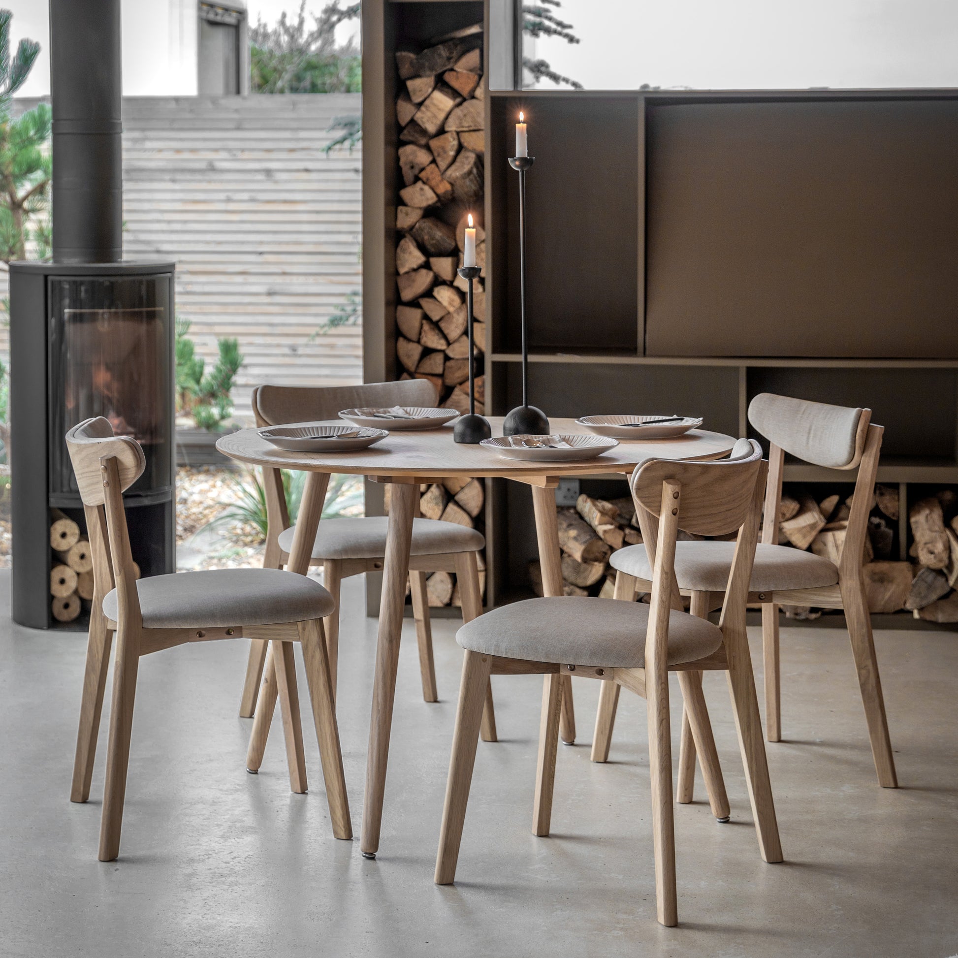 Hatfield Round Dining Table Natural