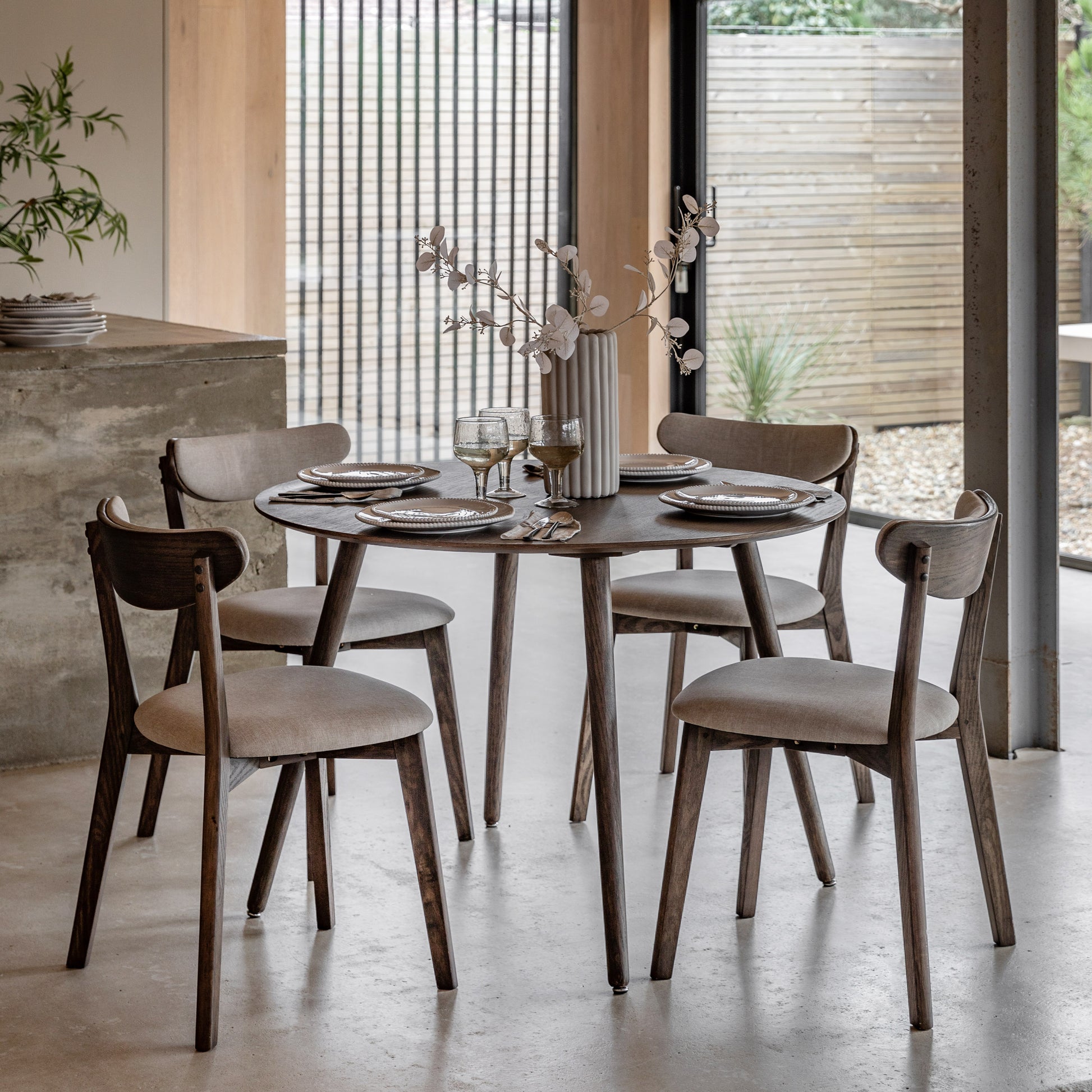 Hatfield Round Dining Table Smoked