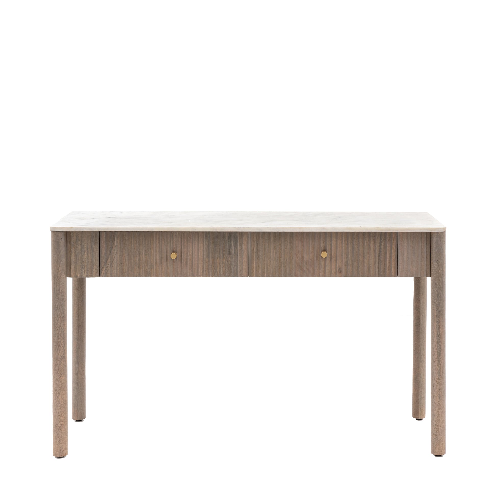 Marmo 2 Drawer Console Grey Wash / White