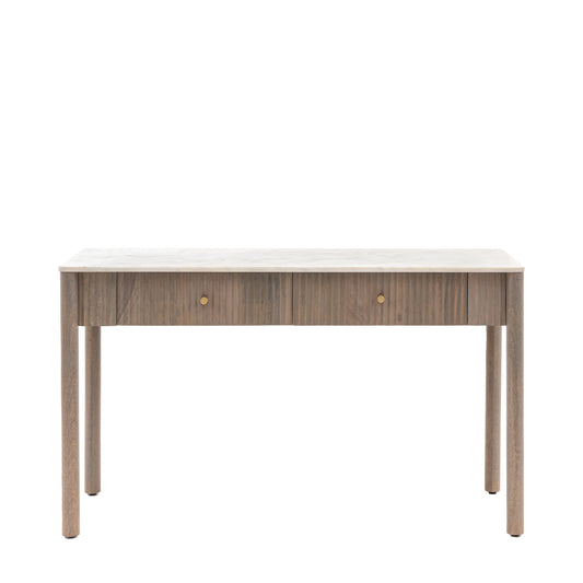 Marmo 2 Drawer Console Grey Wash / White