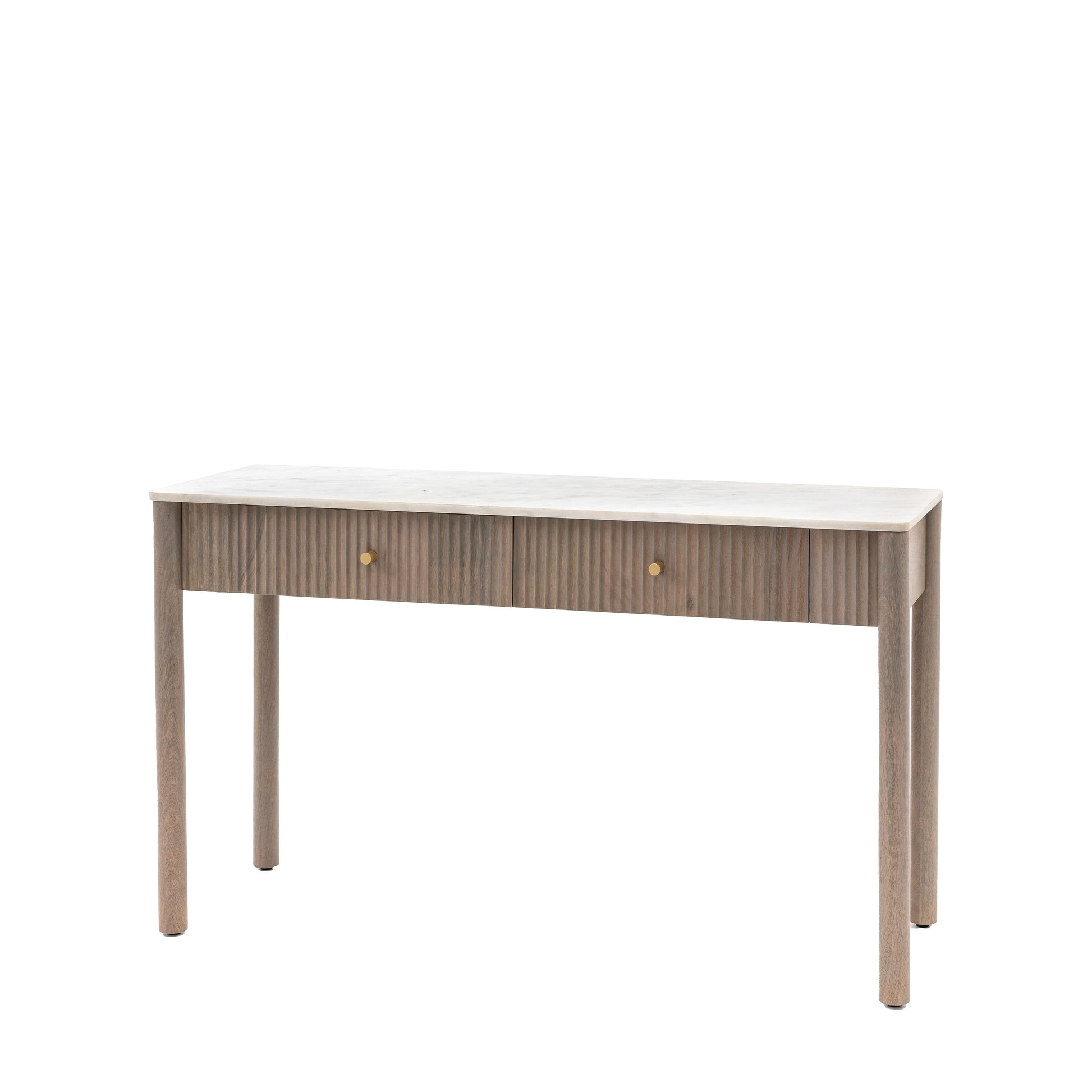 Marmo 2 Drawer Console Grey Wash / White