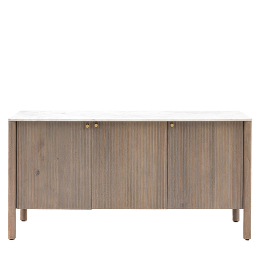 Marmo 3 Door Sideboard Grey Wash / White