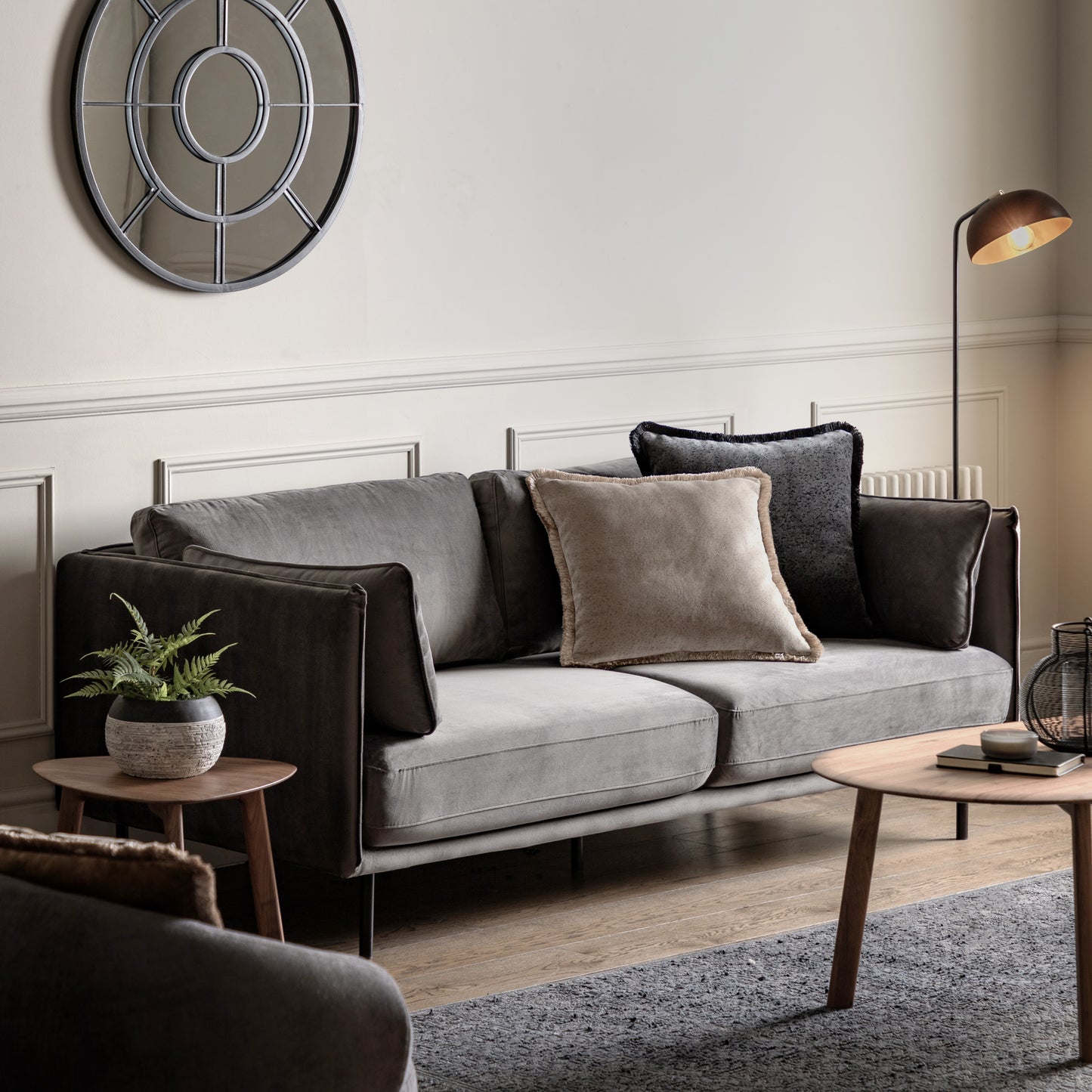 Wigmore Sofa Truffle Velvet