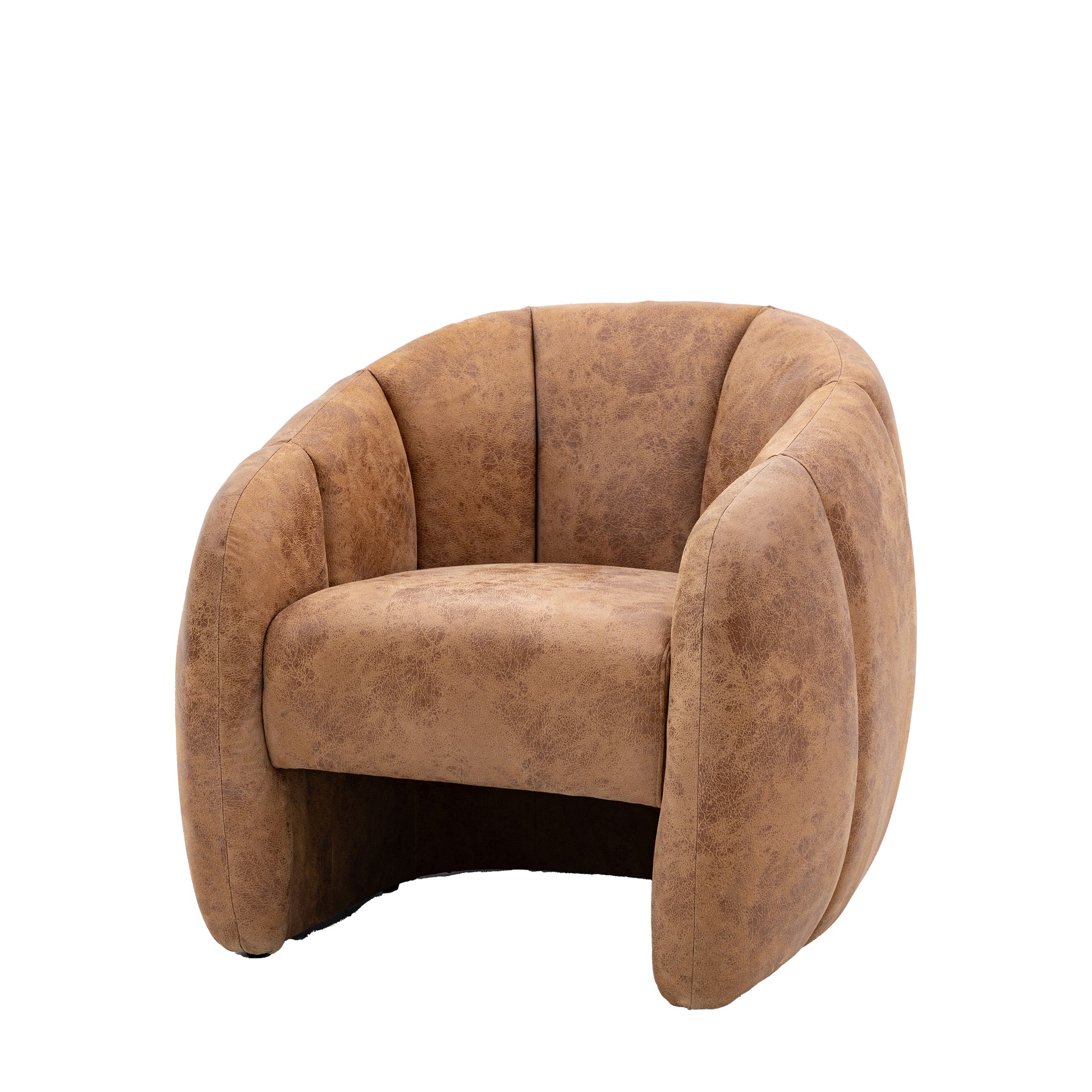 Atella Tub Chair Antique Tan Leather