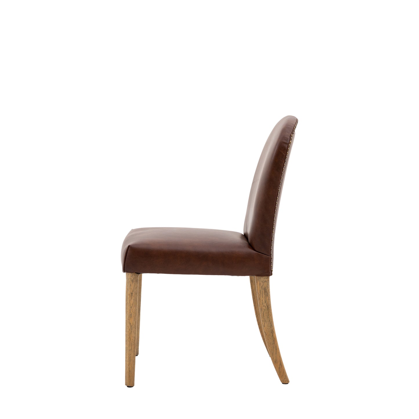 Hinton Dining Chair Brn Leath (2pk) Antique Brown Leather
