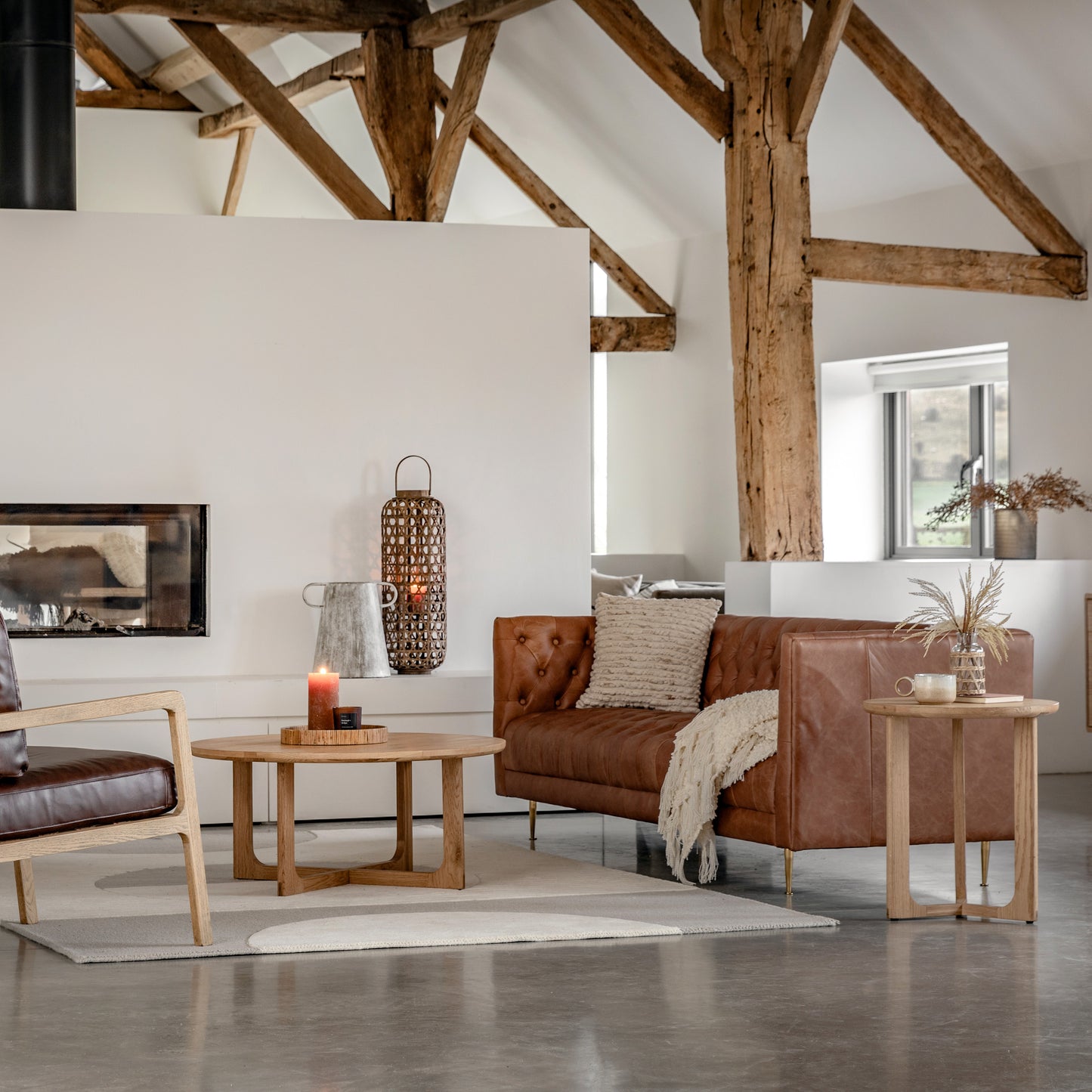 Dalton Sofa Antique Brown Leather