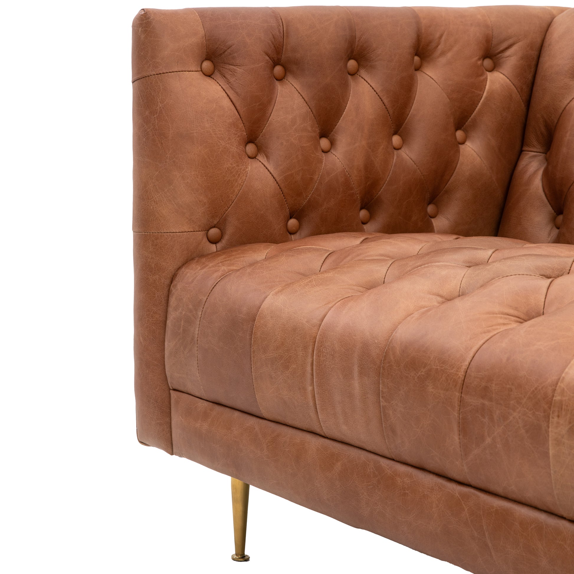 Dalton Sofa Antique Brown Leather