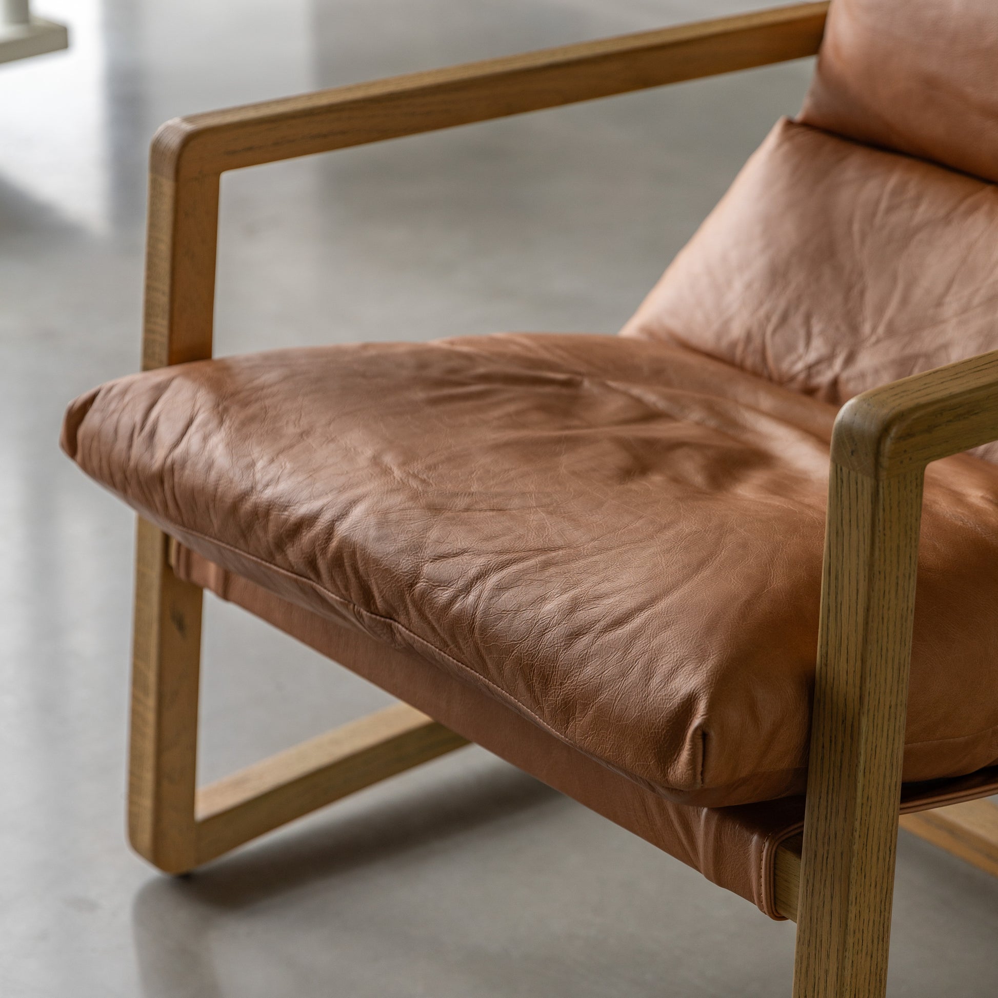 Burela Lounge Chair Vintage Brown Leather