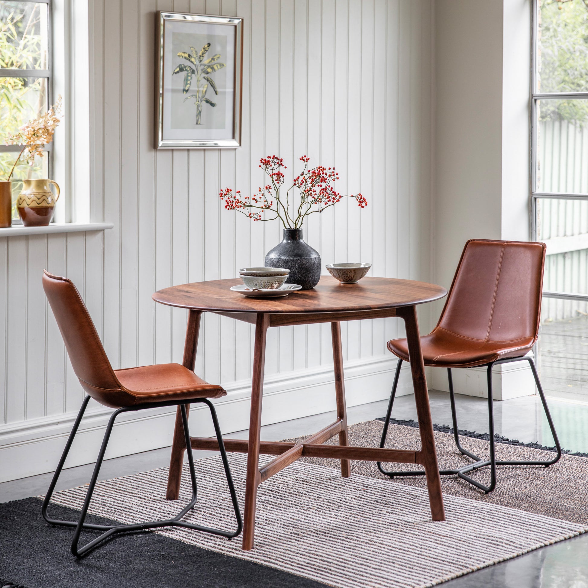Madrid Round Dining Table Walnut