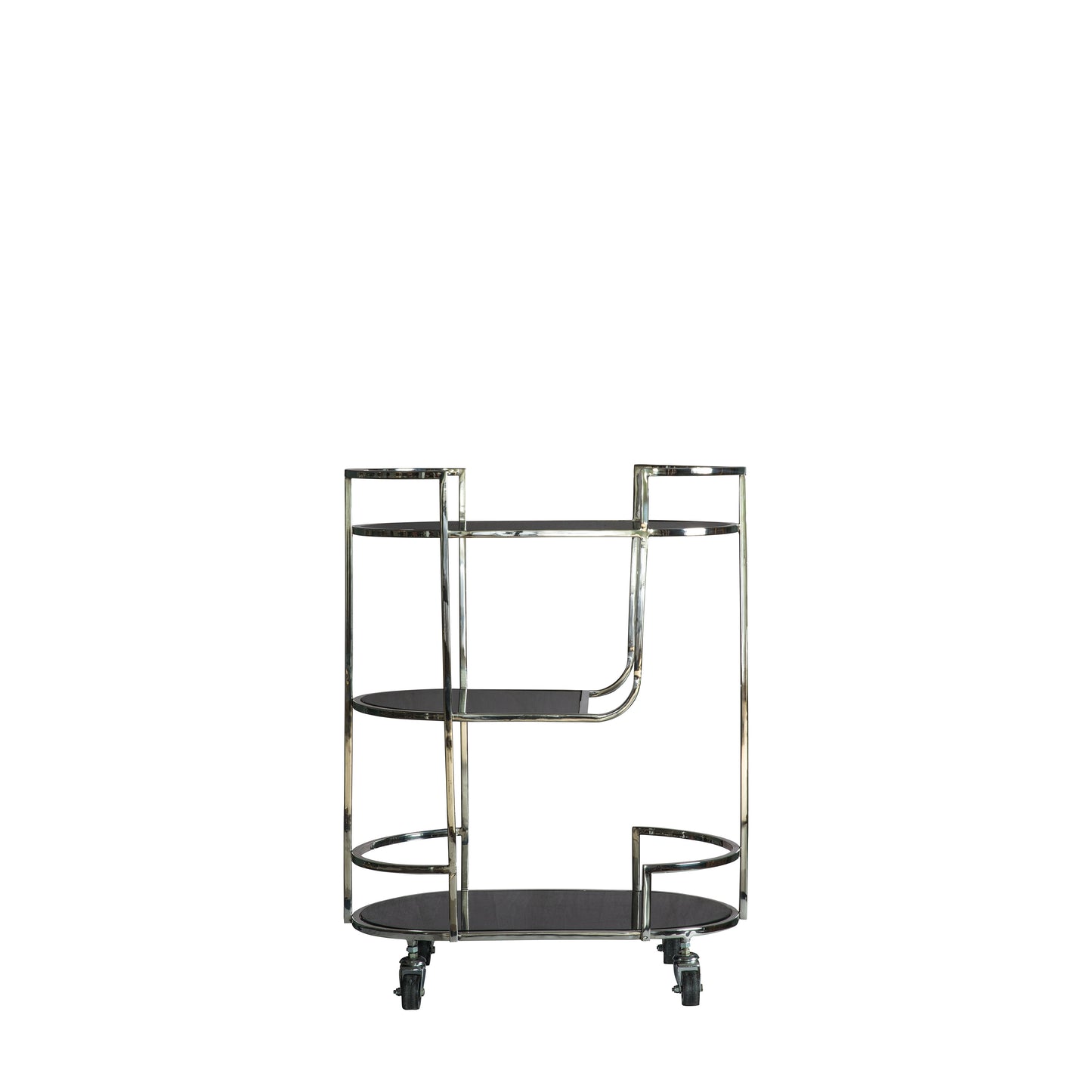 Beauchamp Drinks Trolley Silver Black / Silver
