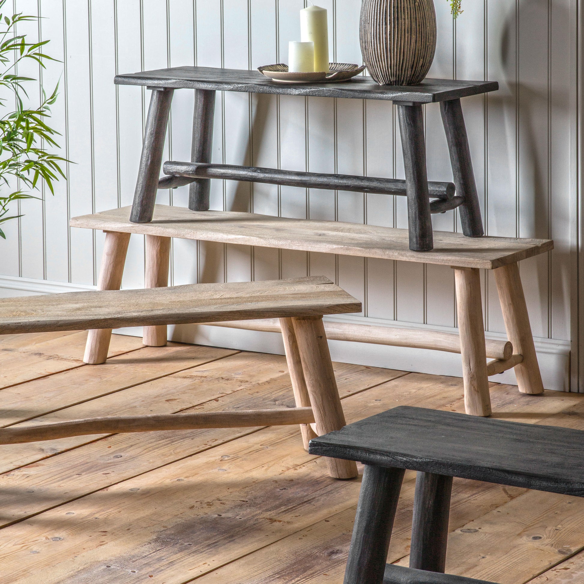 Alberta Bench Natural Rustic Small