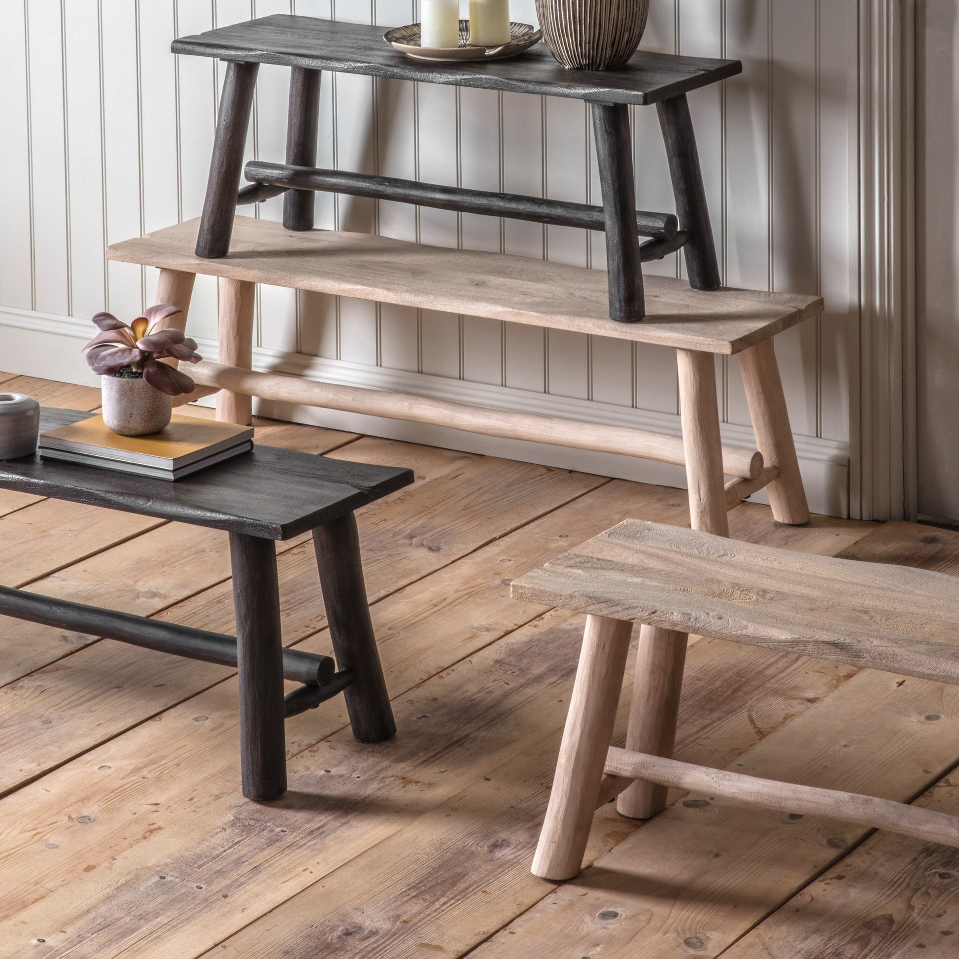 Alberta Bench Natural Rustic Small