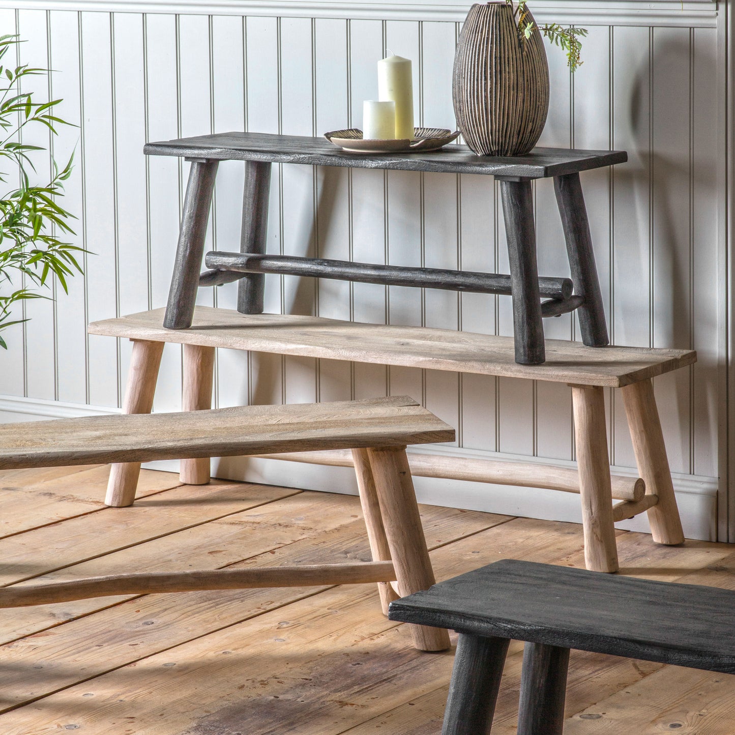 Alberta Bench Natural Rustic Large
