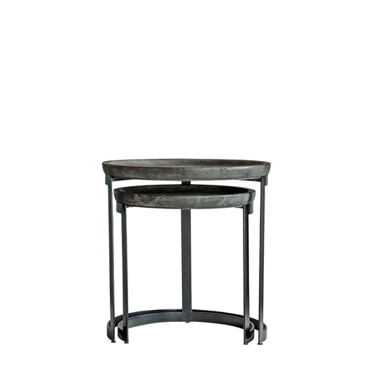 Ottawa Nest of 2 Tables Black / Greywash