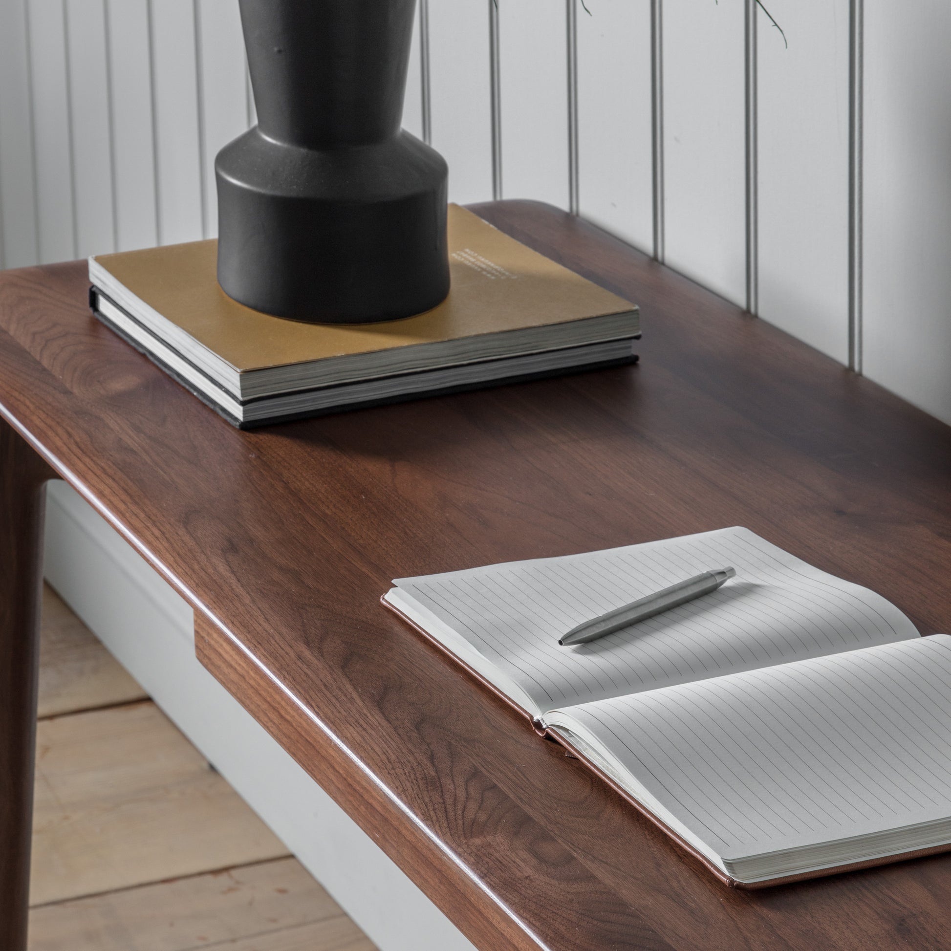 Madrid 1 Drawer Desk Walnut