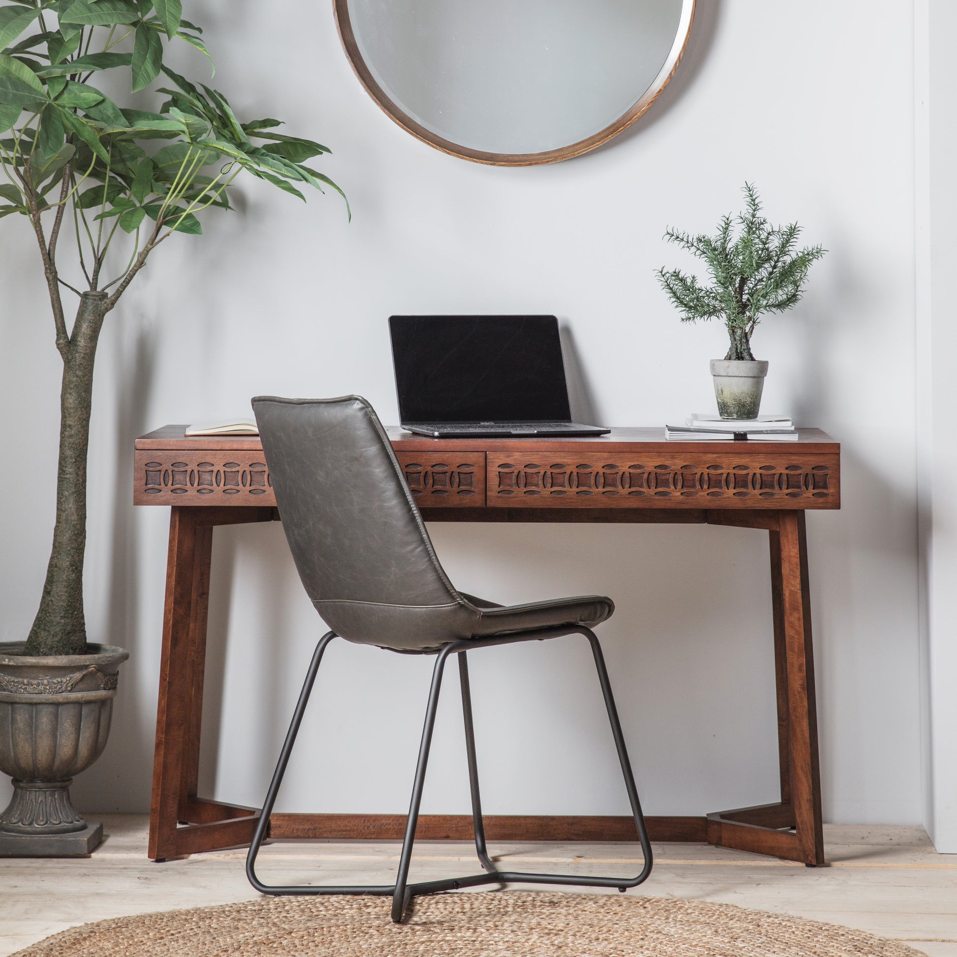 Boho Retreat 2 Drawer Desk Brown