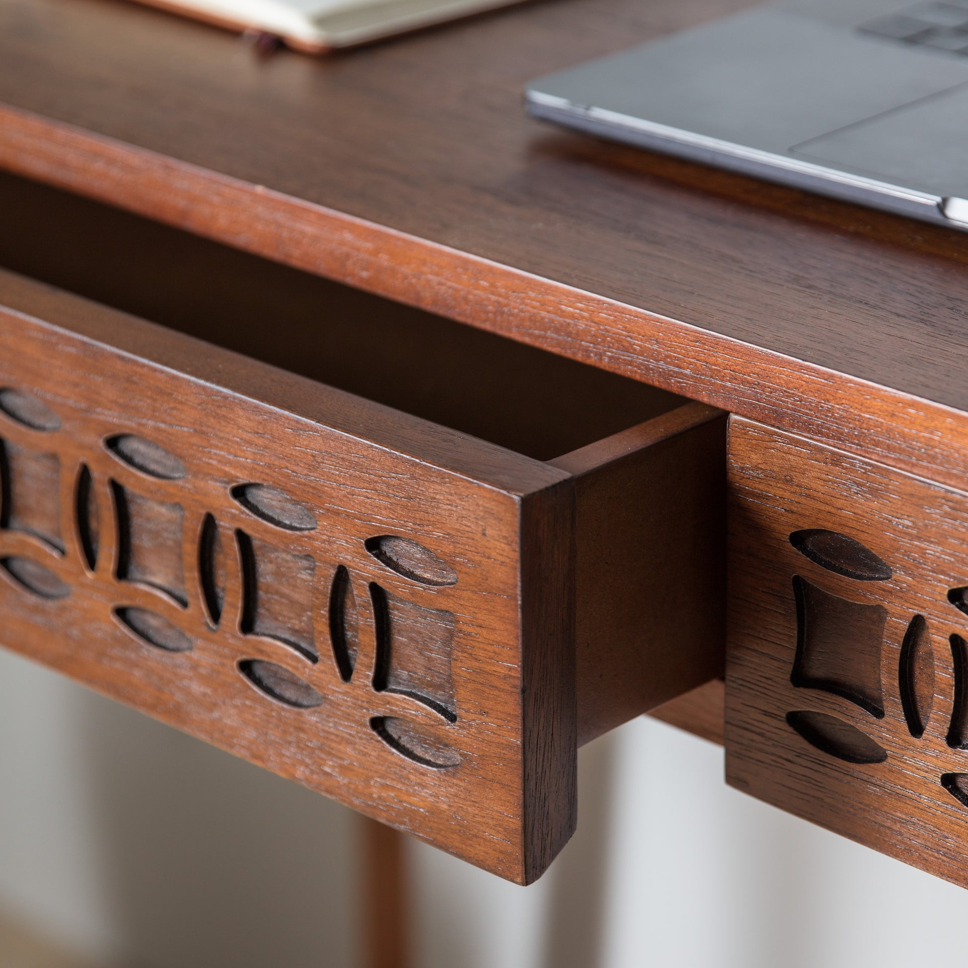 Boho Retreat 2 Drawer Desk Brown