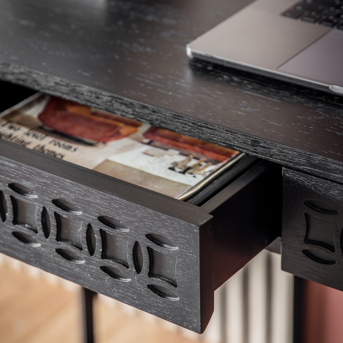 Boho Boutique 2 Drawer Desk Black