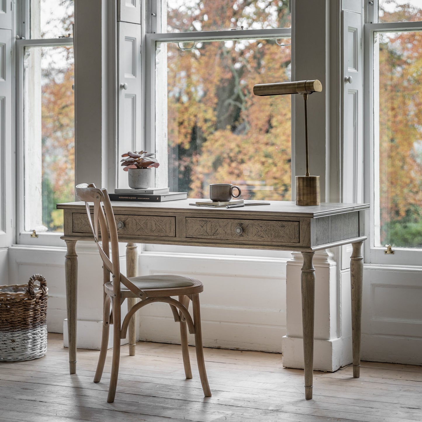 Mustique 2 Drawer Desk Natural