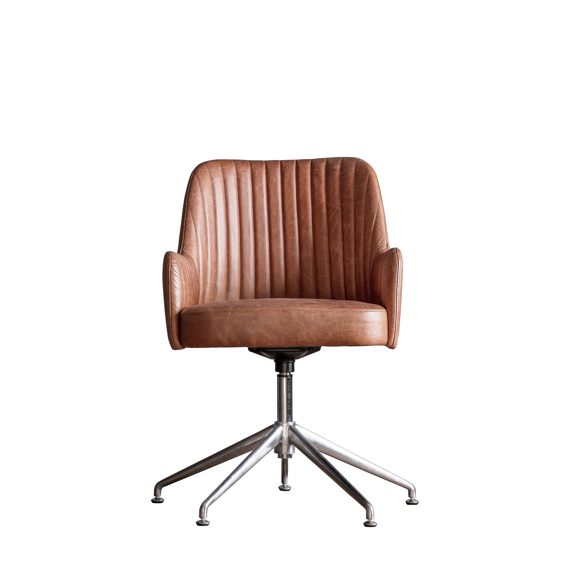 Curie Swivel Chair Vintage Brown Leather