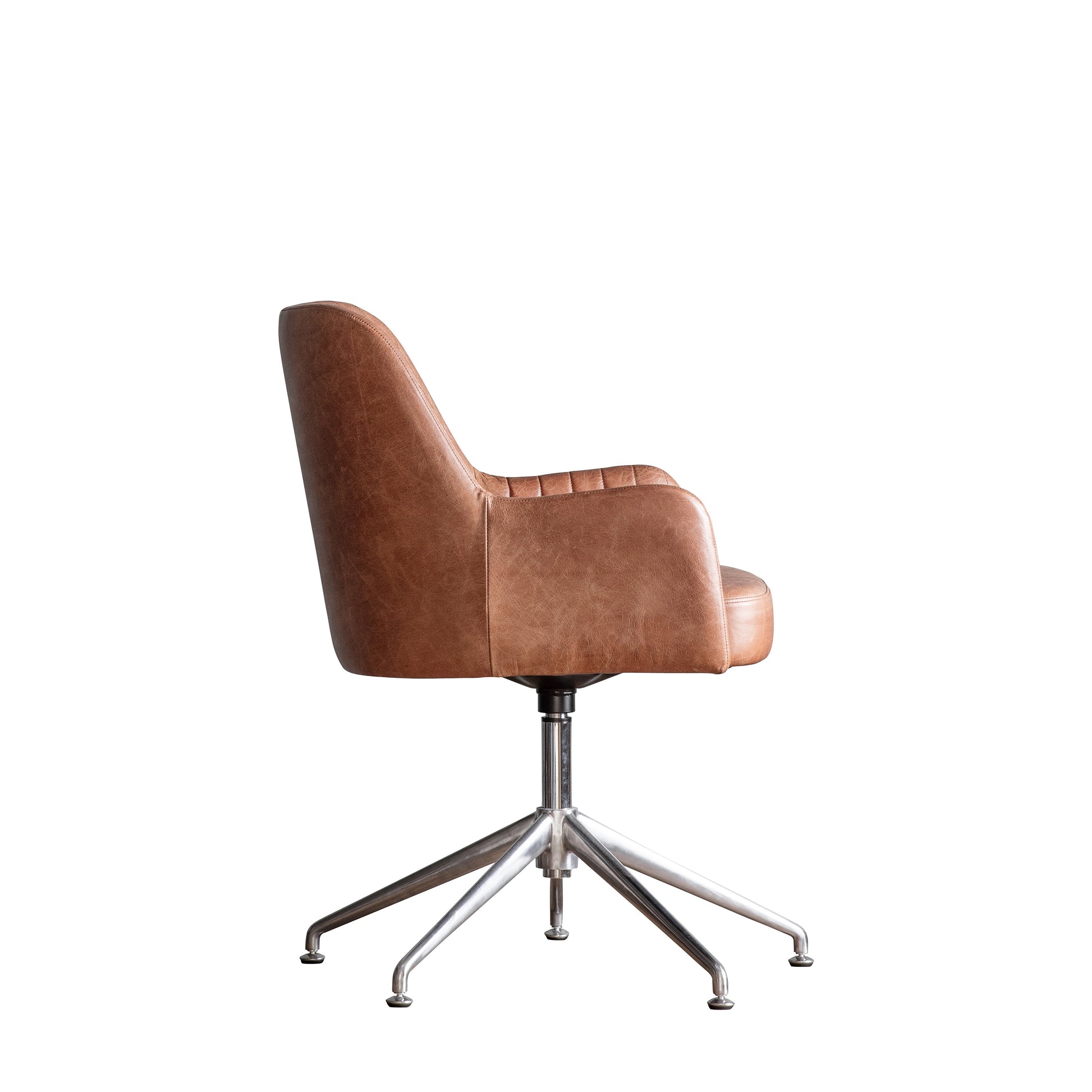 Curie Swivel Chair Vintage Brown Leather